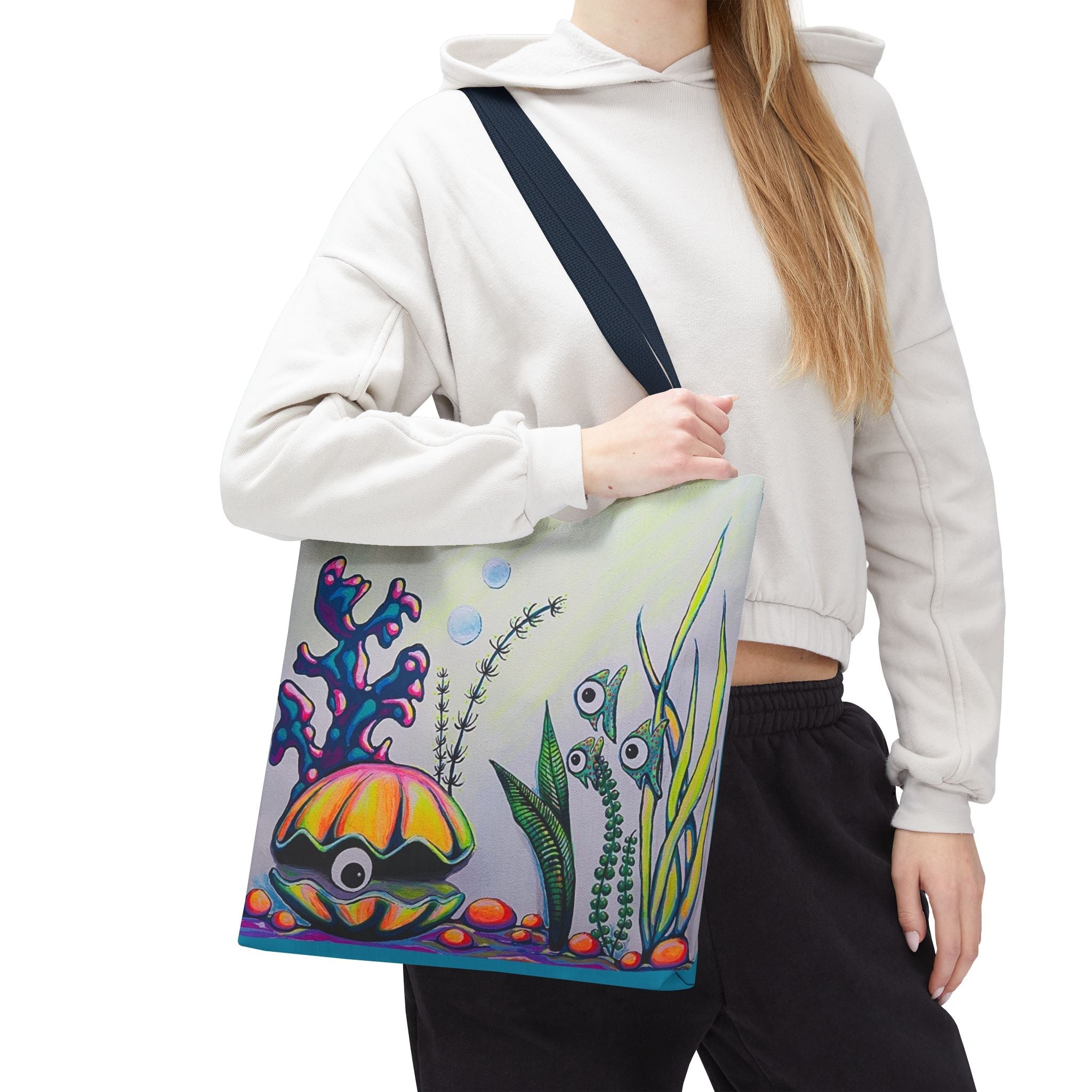 Premium Cyclops Clam Tote Bag, Original Artist Design, Reusable Shopping Tote,  Eco-Friendly
