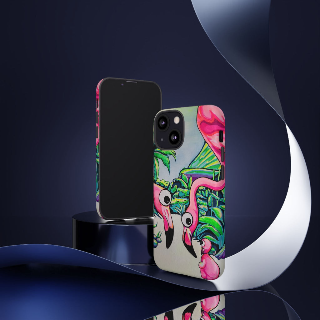 Cyclops Flamingo Family Tough Phone Case