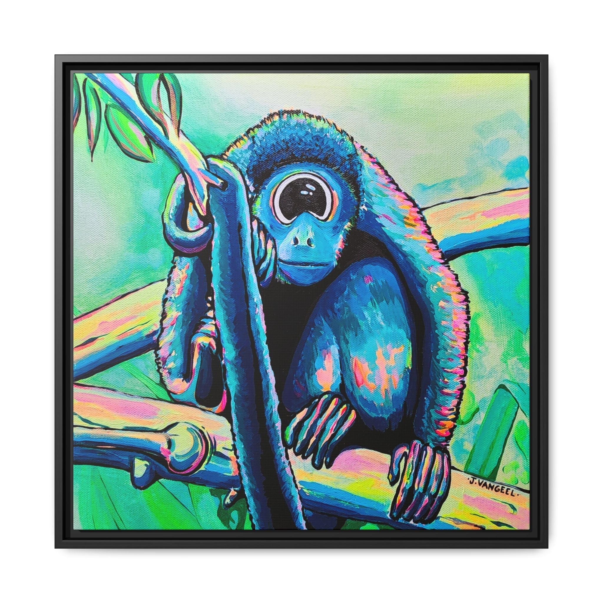 Framed Cyclops Monkey Canvas Print