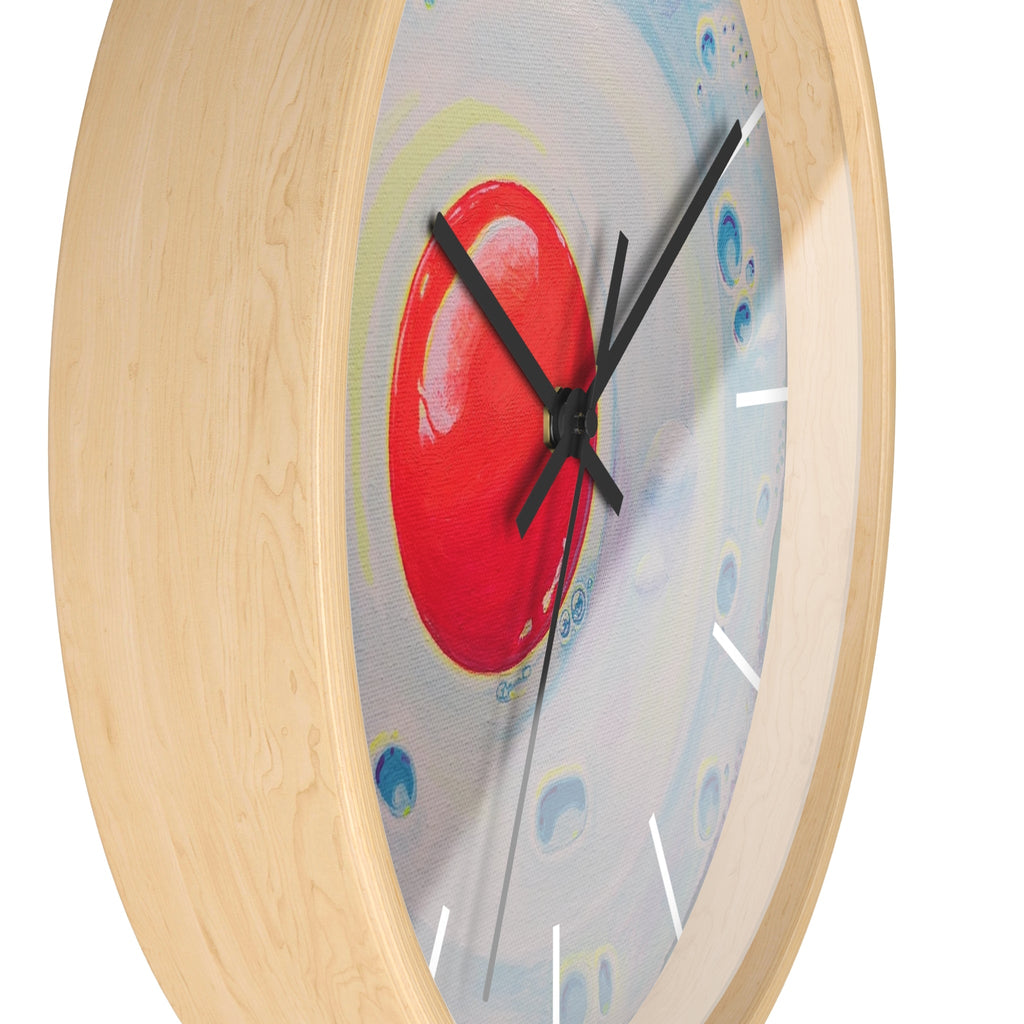 Neon Fried Egg Pop Art Wall Clock
