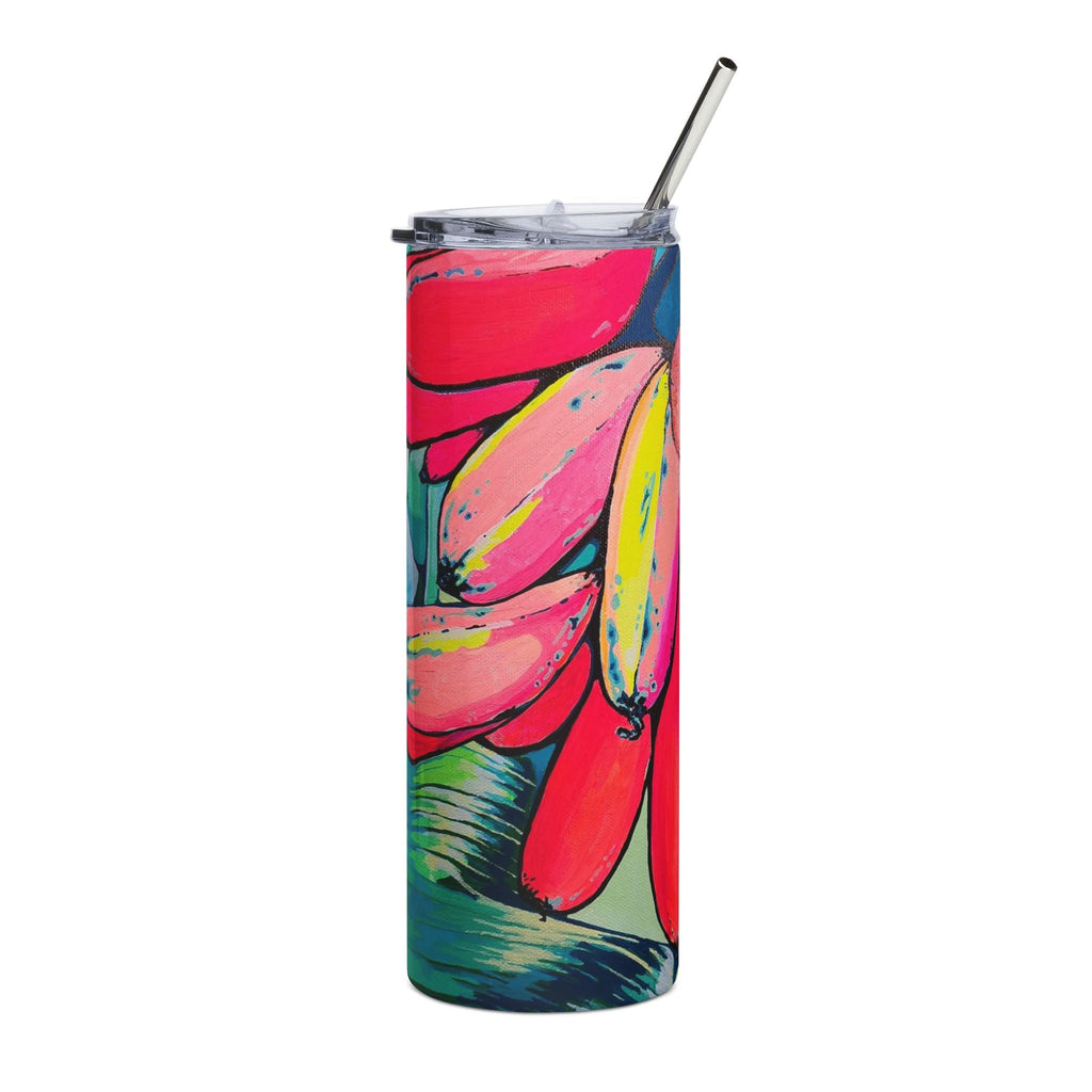 Neon Primitivo Bananas Stainless Steel Tumbler, 20oz | Fun Travel Mug, Eco-Friendly
