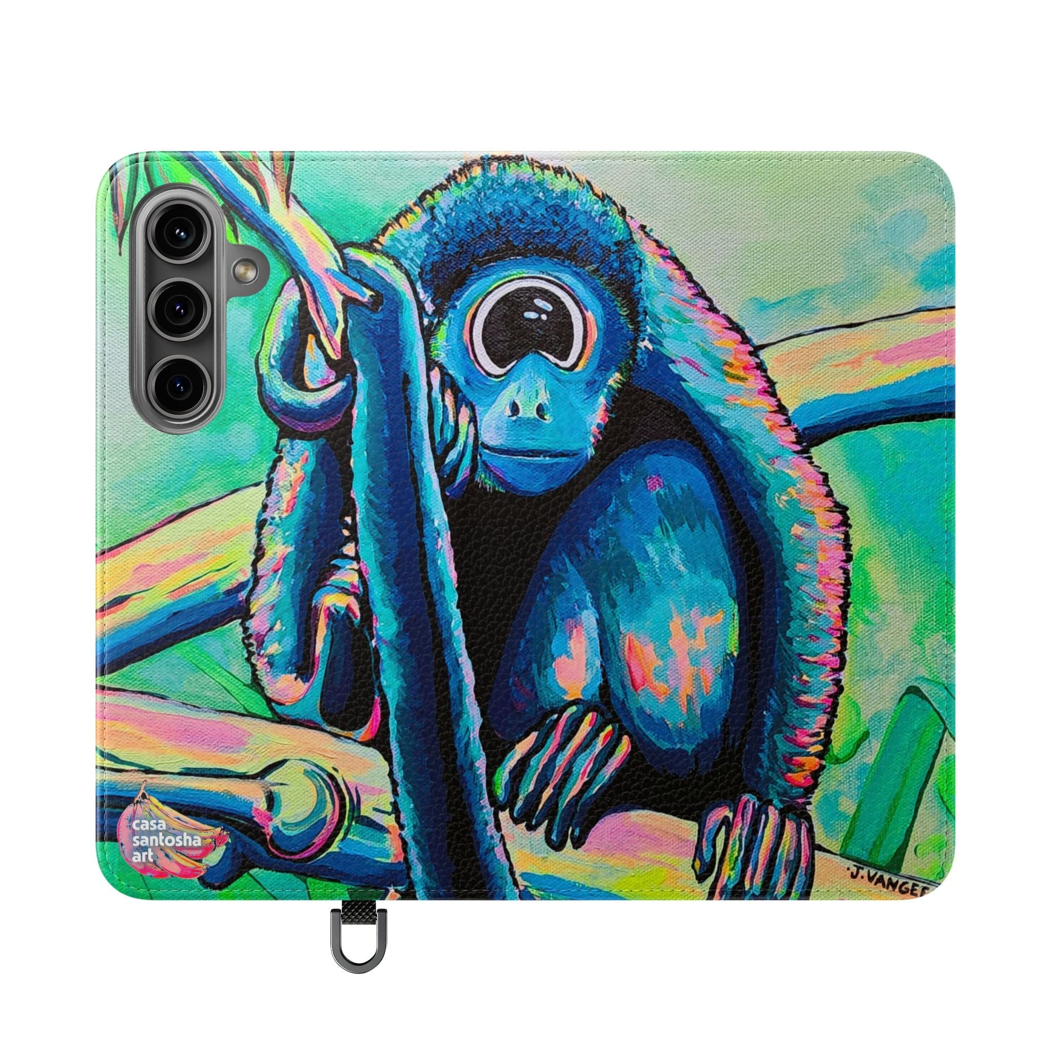 Cyclops Monkey Flip Phone Case – Wallet Cover with Card Slots