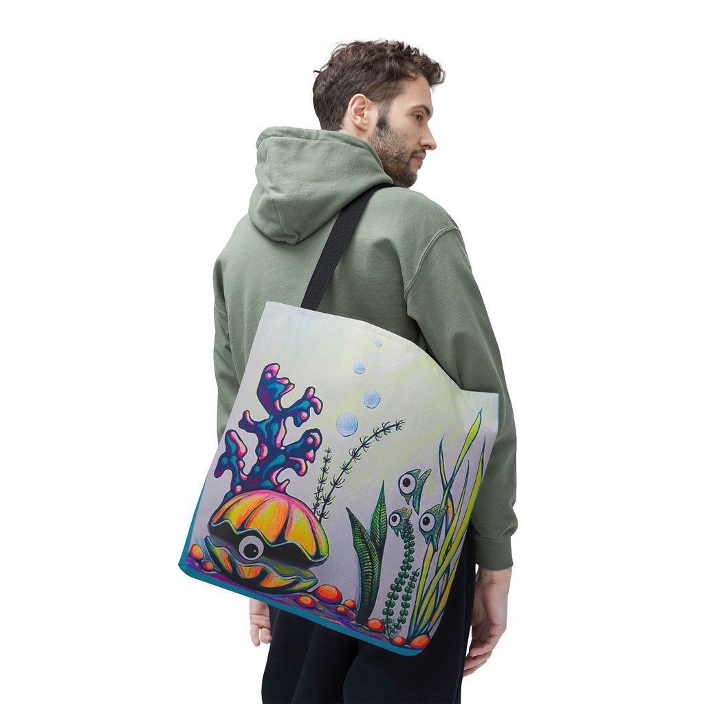 Premium Cyclops Clam Tote Bag, Original Artist Design, Reusable Shopping Tote,  Eco-Friendly
