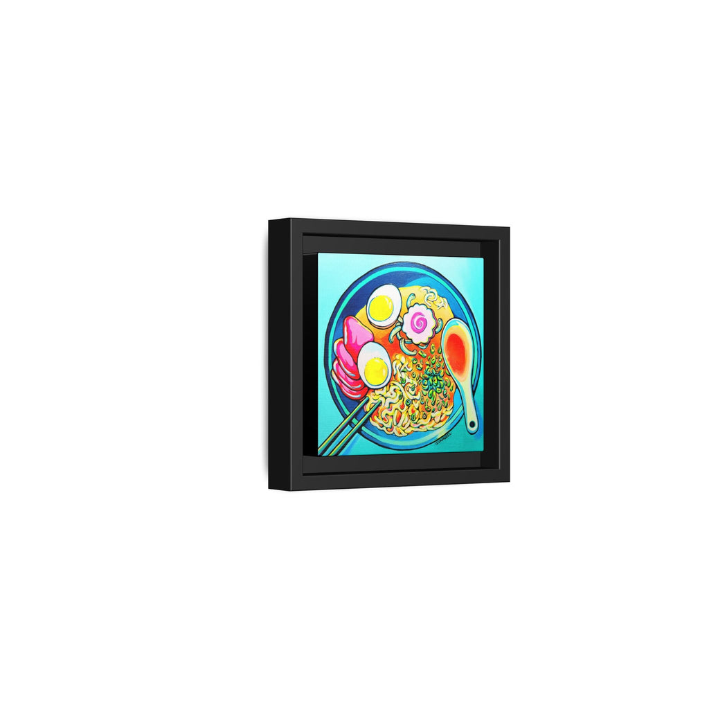 Framed Neon Ramen Canvas Print