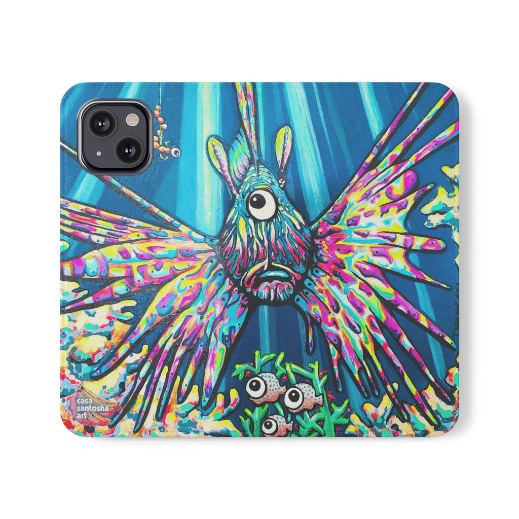 Cyclops Lionfish Flip Phone Case – Wallet Cover with Card Slots