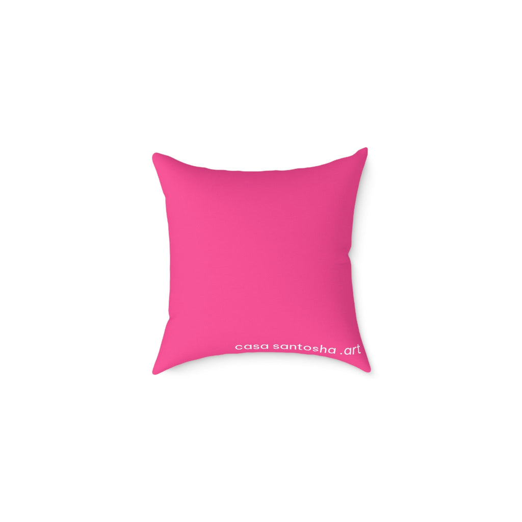 Cyclops Flamingo Family Art Canvas Decorative Pillow