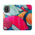Neon Sushi Flip Phone Case – Wallet Cover with Card Slots