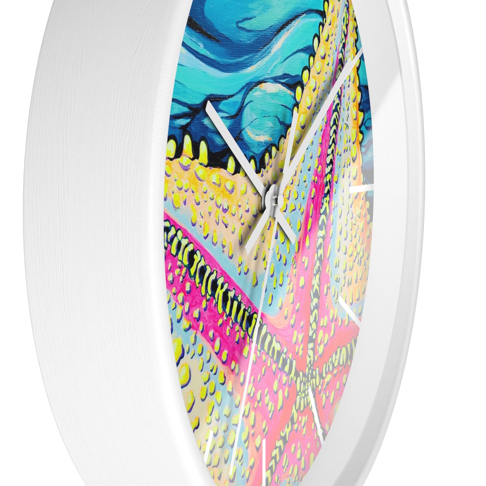 Starfish Beach Bocas Pop Art Wall Clock