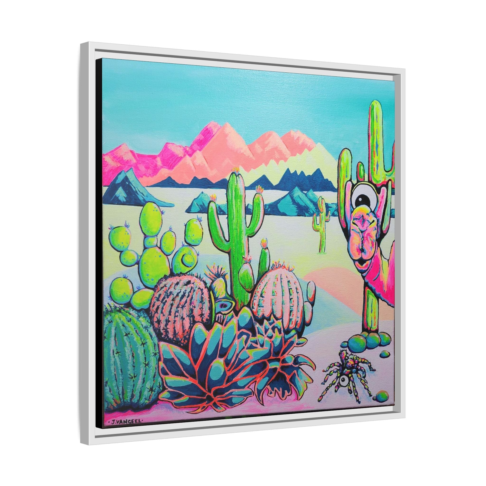Framed Cyclops Camel Canvas Print