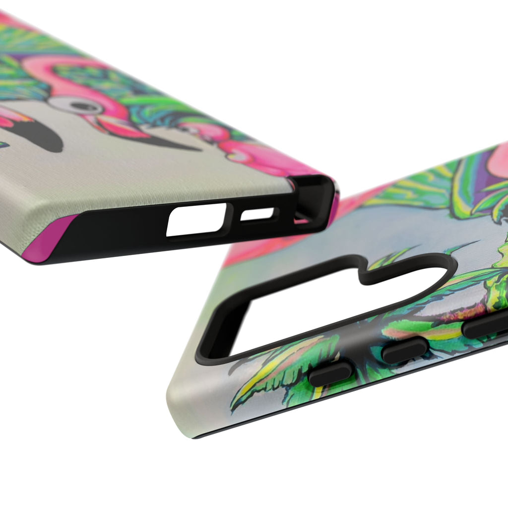 Cyclops Flamingo Family Tough Phone Case
