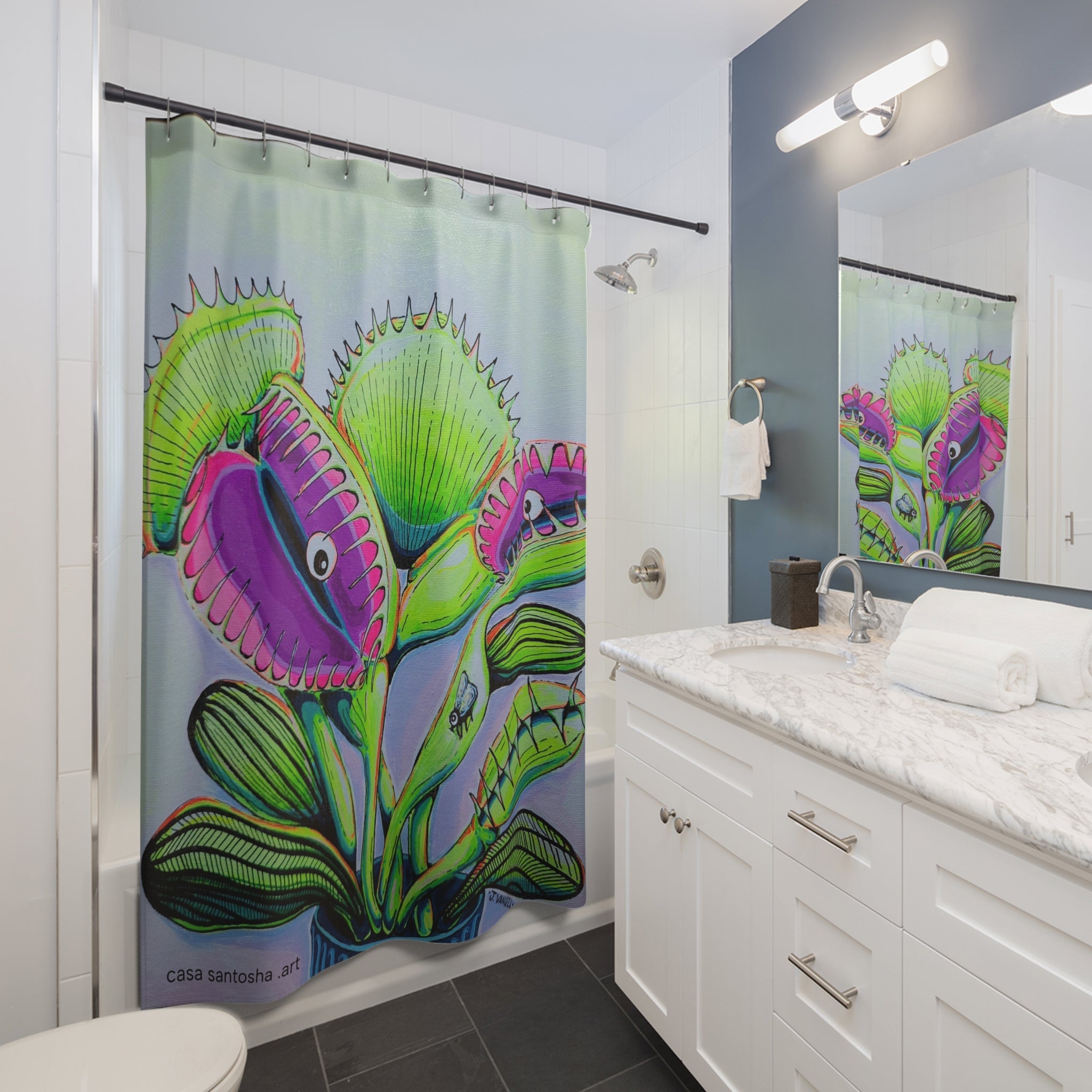 Cyclops Venus Fly Trap Pop Art Shower Curtain