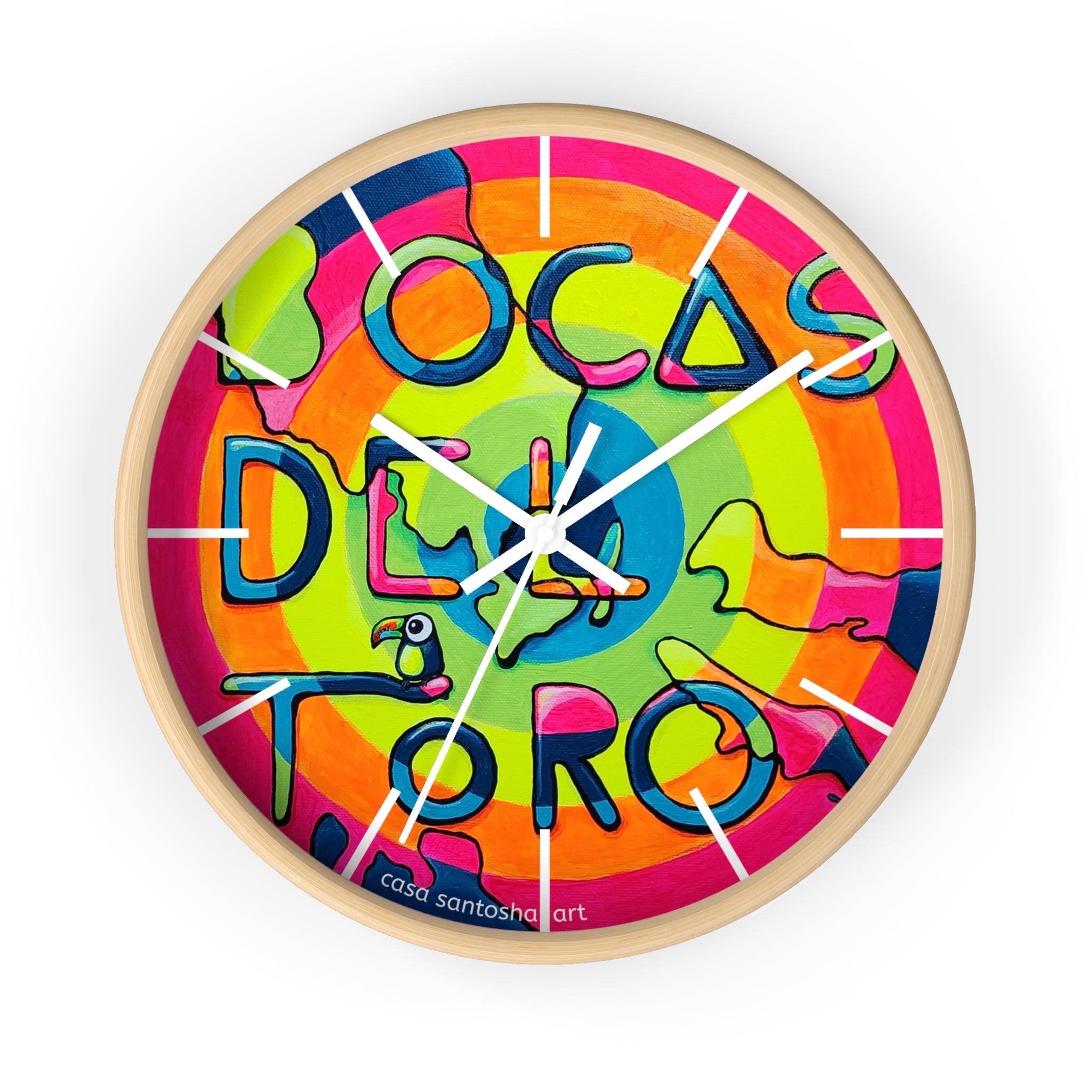 Bocas Del Toro Islands Pop Art Wall Clock
