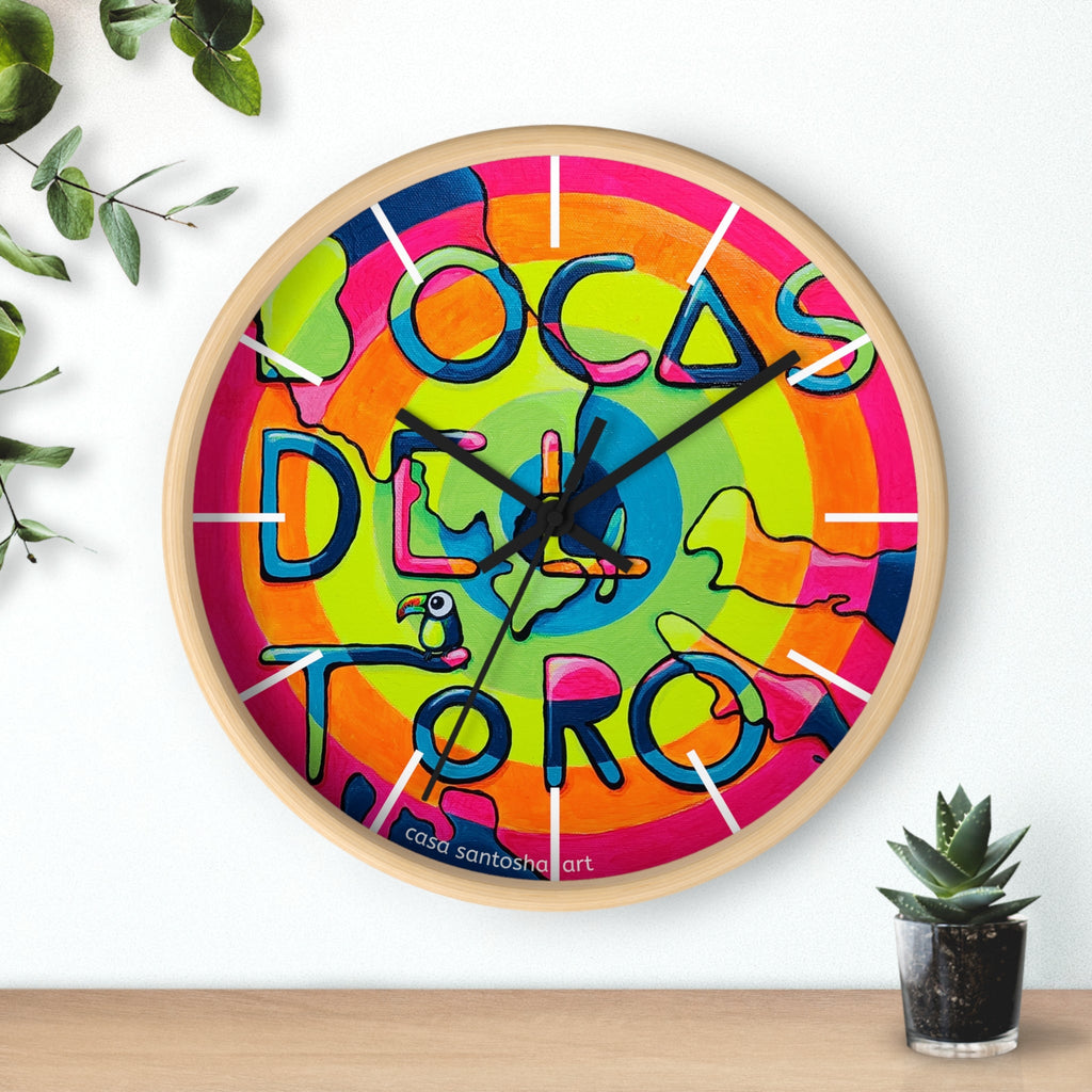 Bocas Del Toro Islands Pop Art Wall Clock
