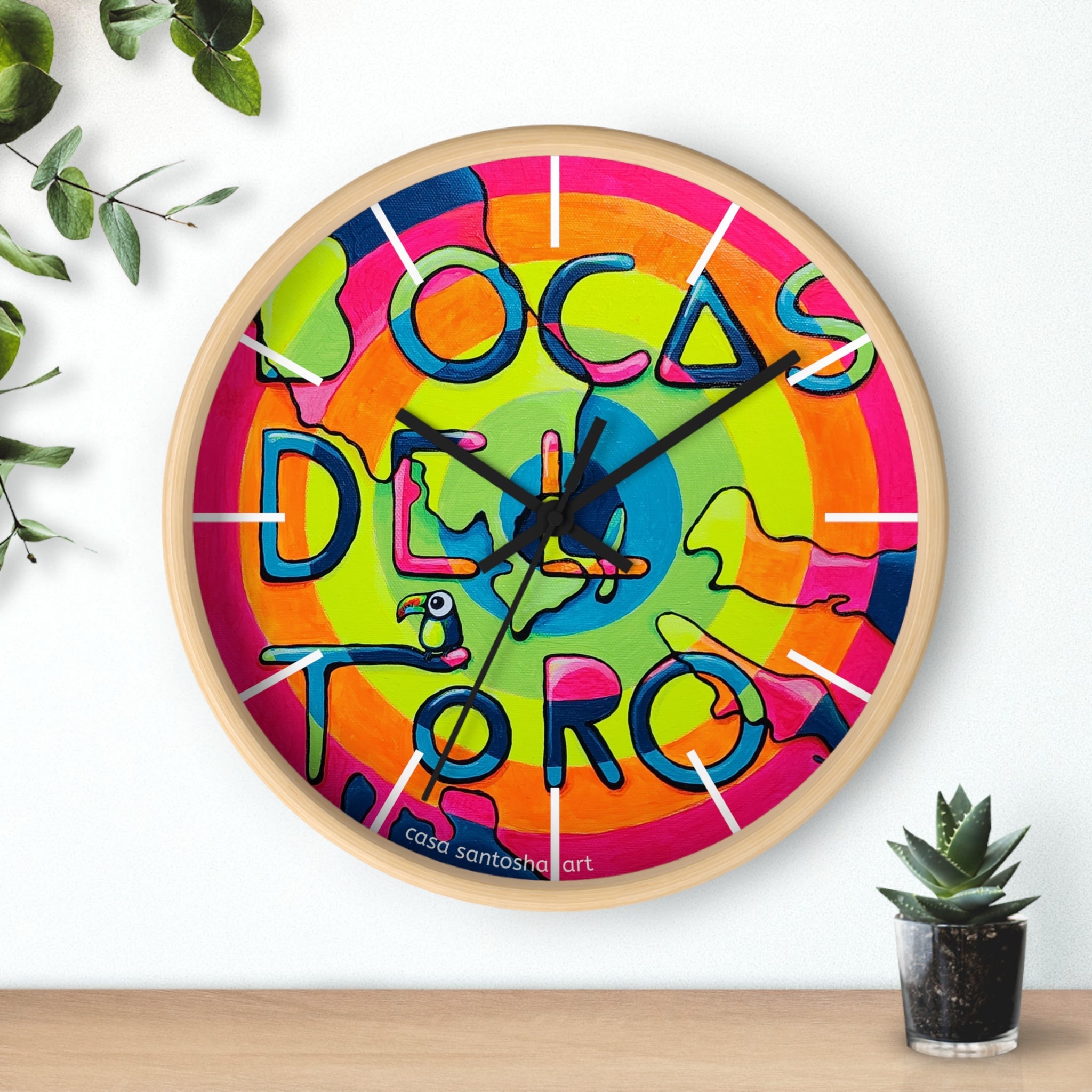 Bocas Del Toro Islands Pop Art Wall Clock