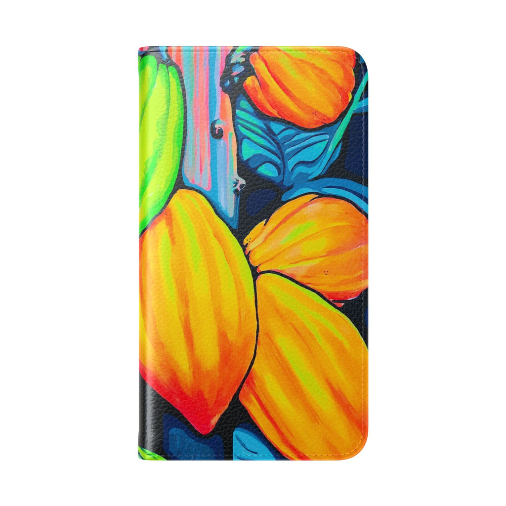 Neon Cacao Flip Phone Case – Wallet Cover with Card Slots
