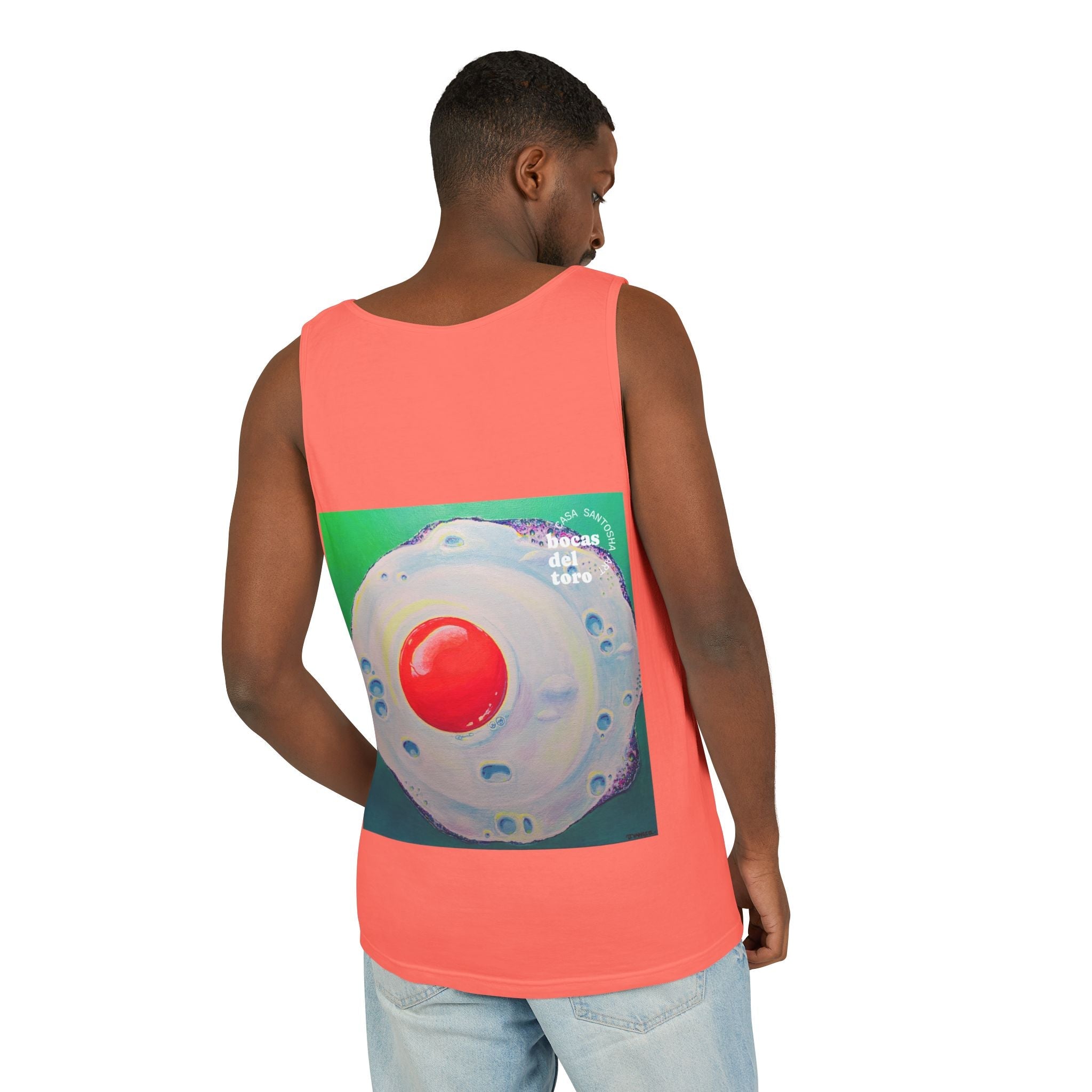 Unisex Neon Fried Egg Tank Top - Perfect for Summer Vibes