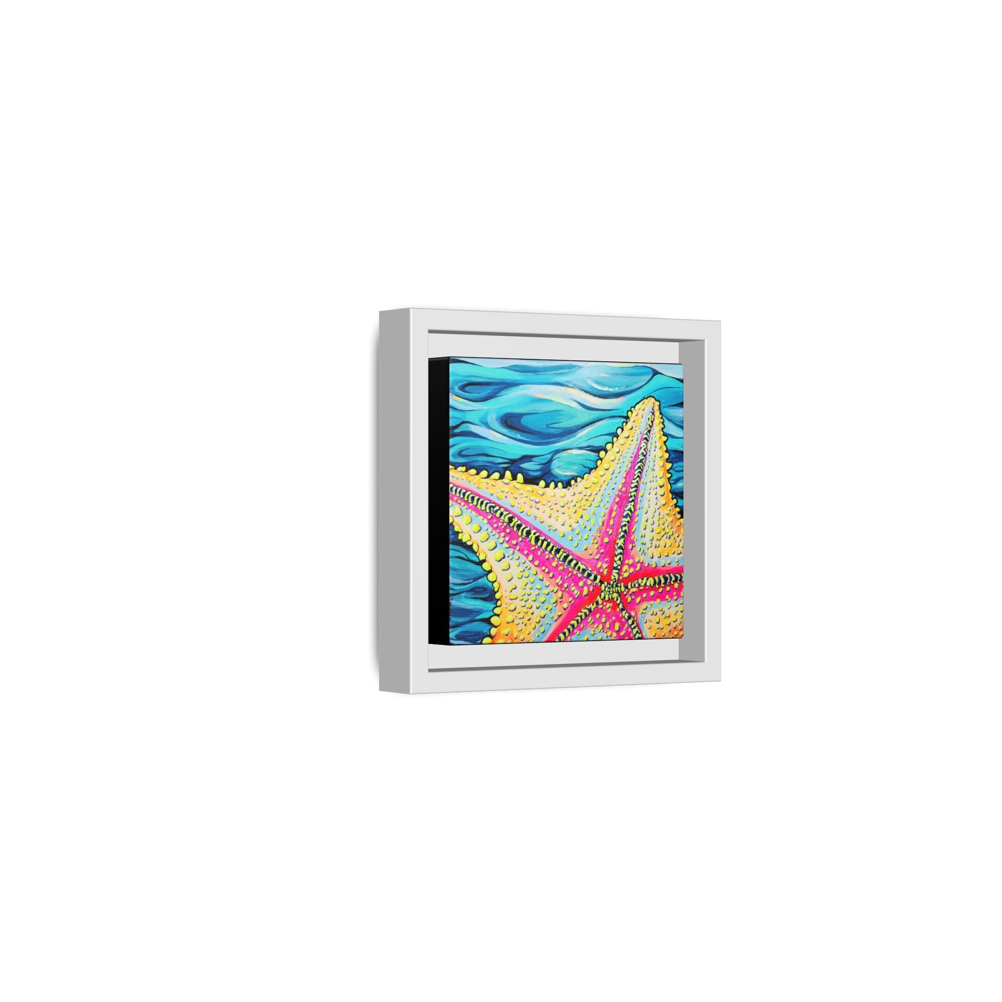 Framed Starfish Beach Bocas Canvas Print