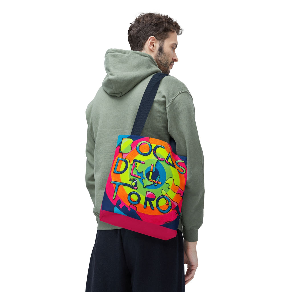 Premium Bocas Del Toro Islands Tote Bag, Original Artist Design, Reusable Shopping Tote,  Eco-Friendly