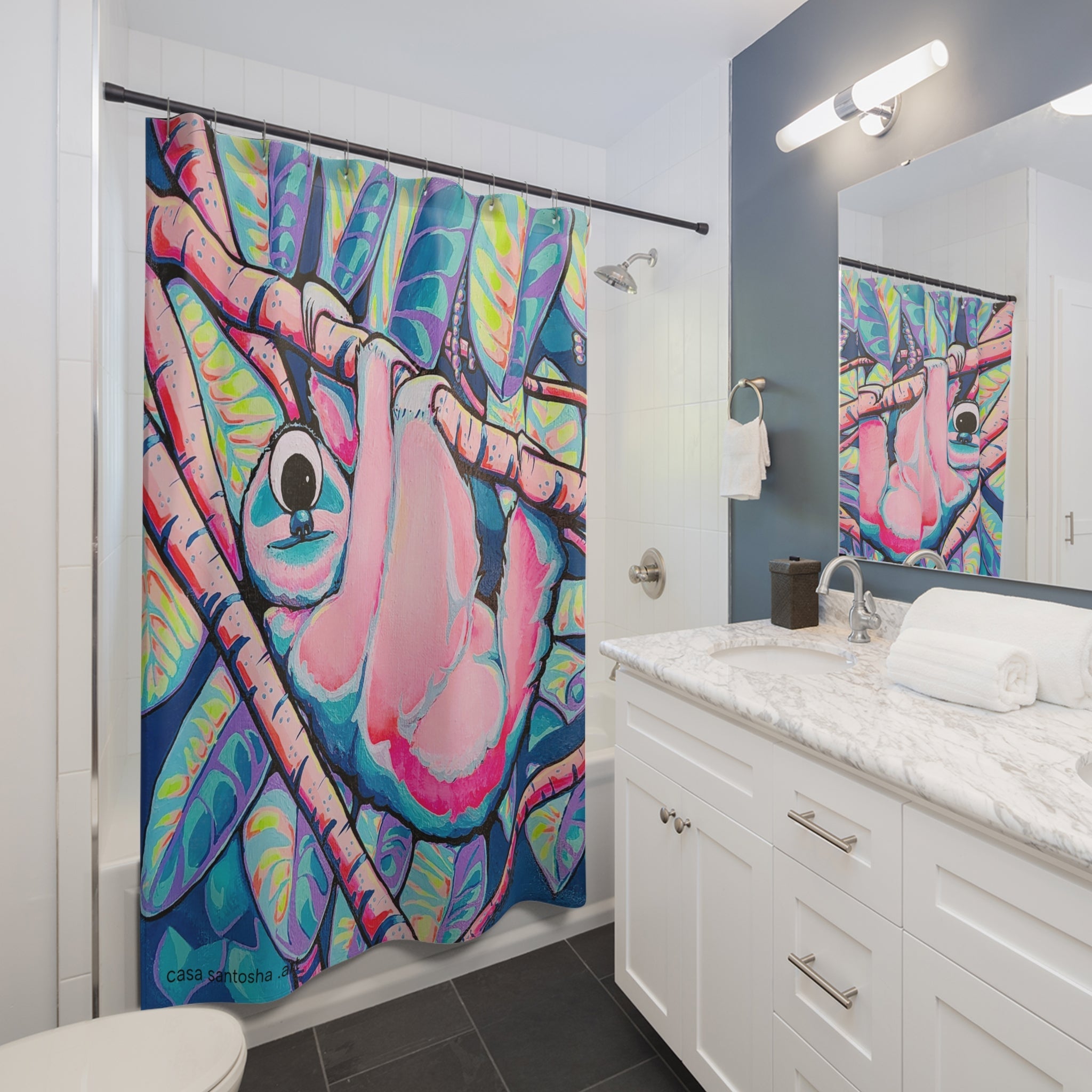 Cyclops Sloth Pop Art Shower Curtain
