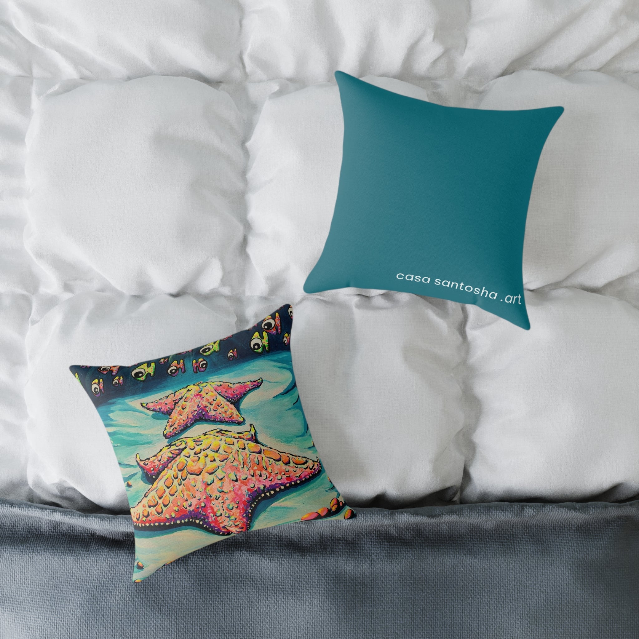 Cyclops Starfish Art Canvas Decorative Pillow