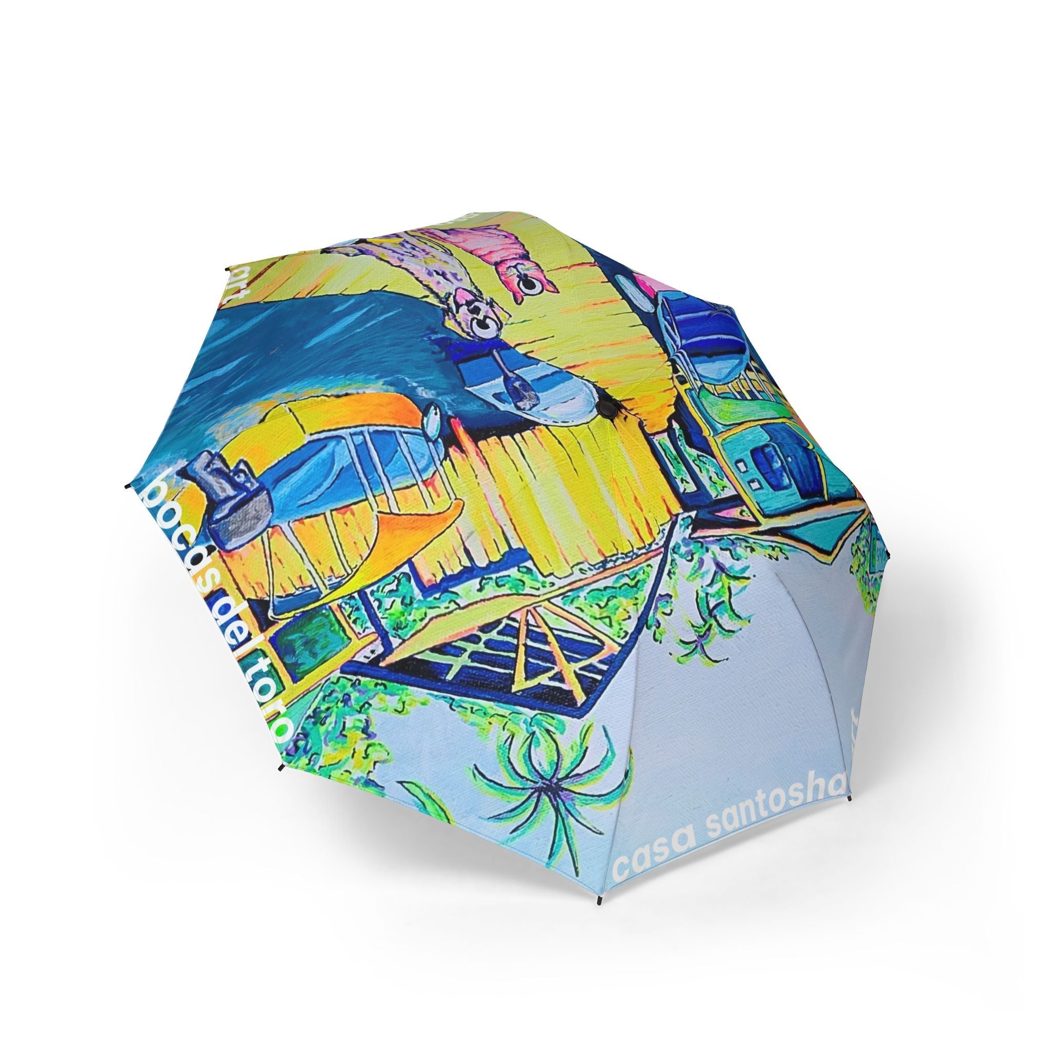Cyclops Cat and Dog in Bocas Umbrella - Foldable & Stylish Rain Gear
