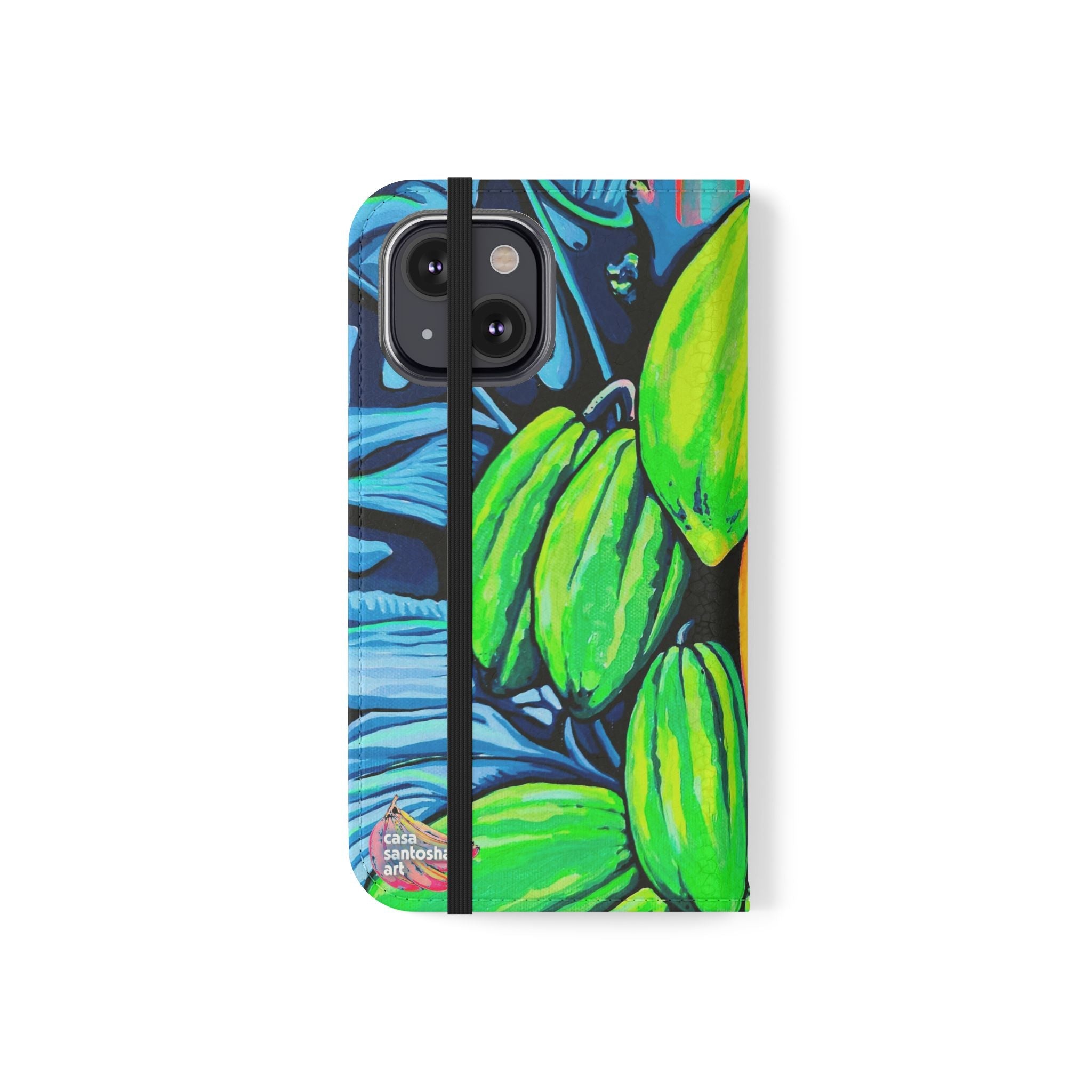 Neon Cacao Flip Phone Case – Wallet Cover with Card Slots