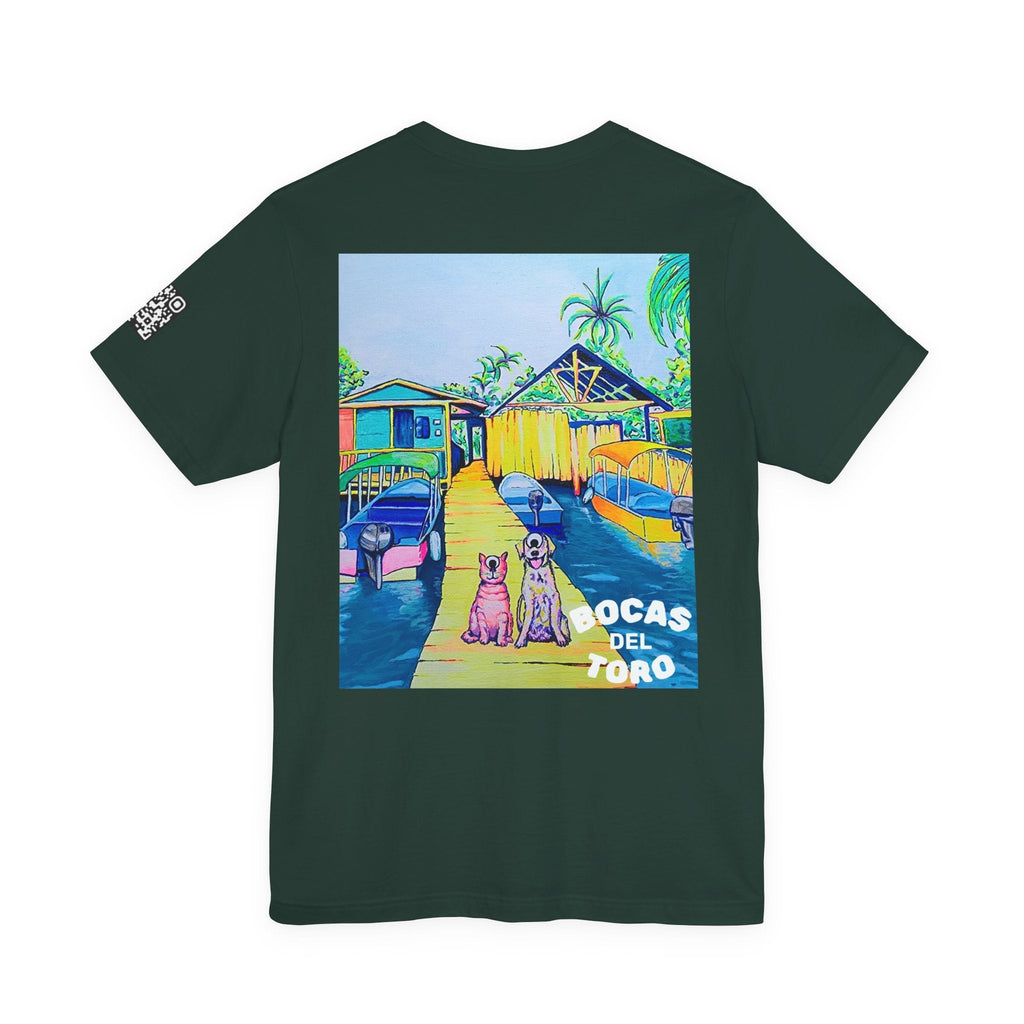Unisex Cyclops Cat and Dog in Bocas Tee