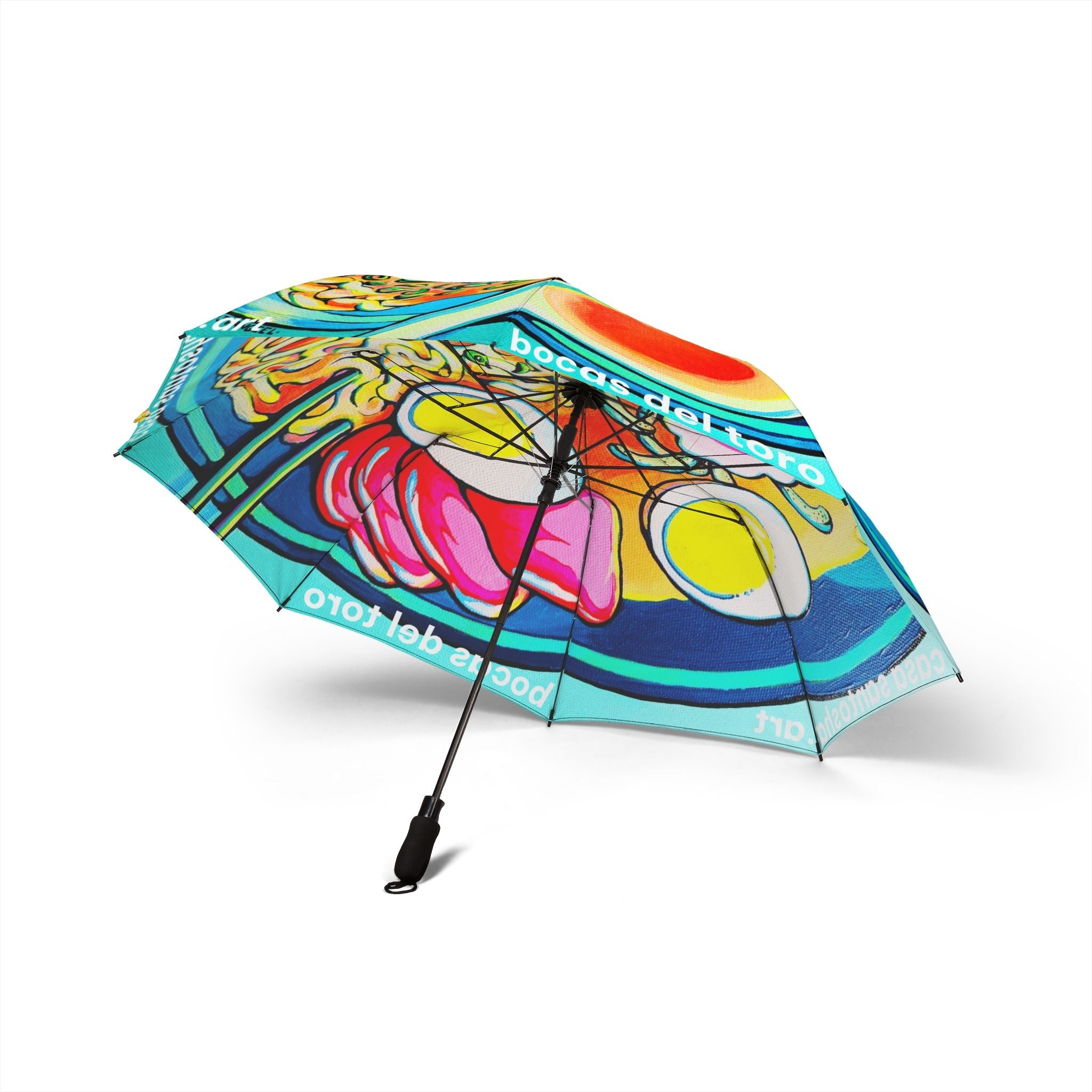 Neon Ramen Umbrella - Foldable & Stylish Rain Gear