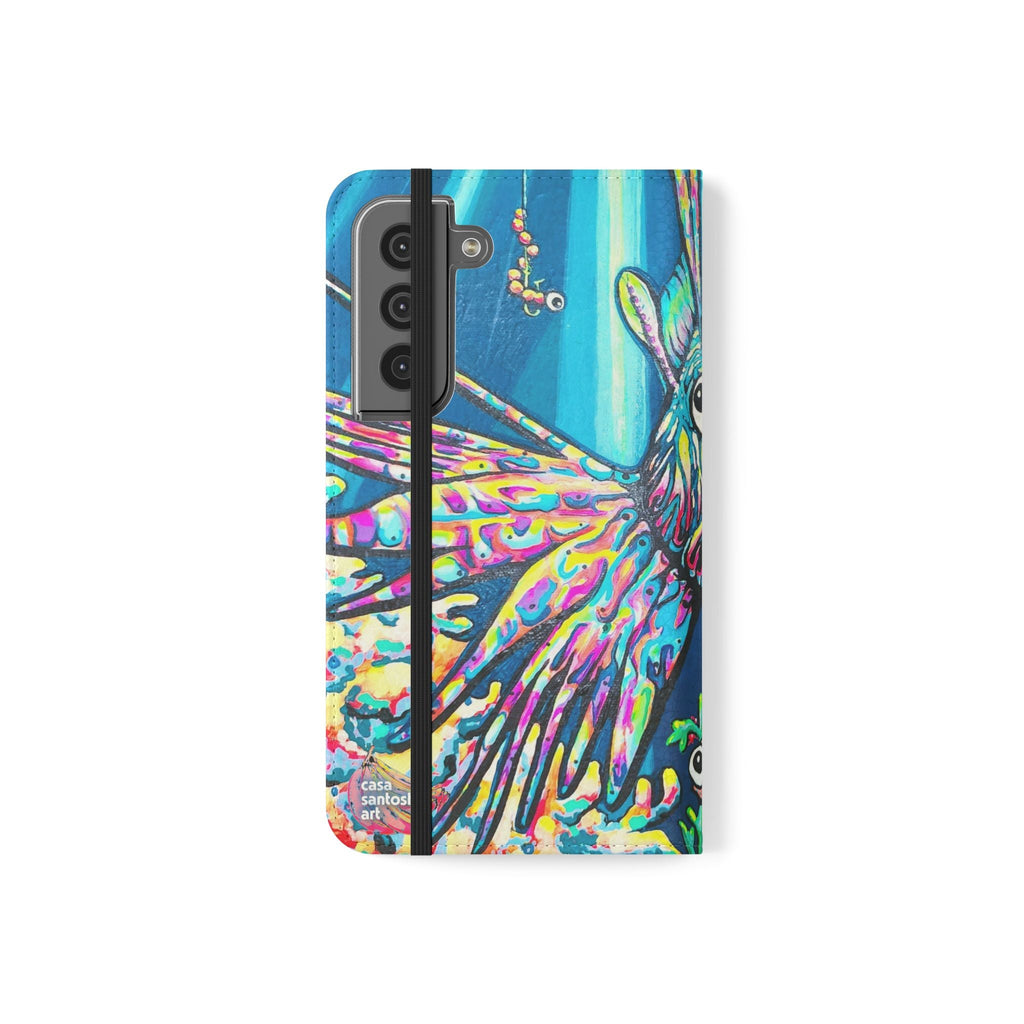 Cyclops Lionfish Flip Phone Case – Wallet Cover with Card Slots