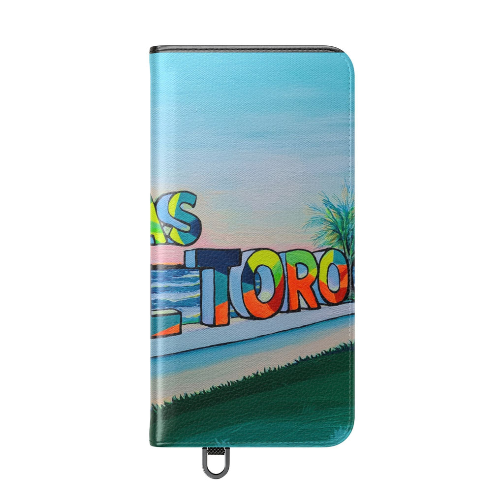 Bocas Del Toro Sign Flip Phone Case – Wallet Cover with Card Slots