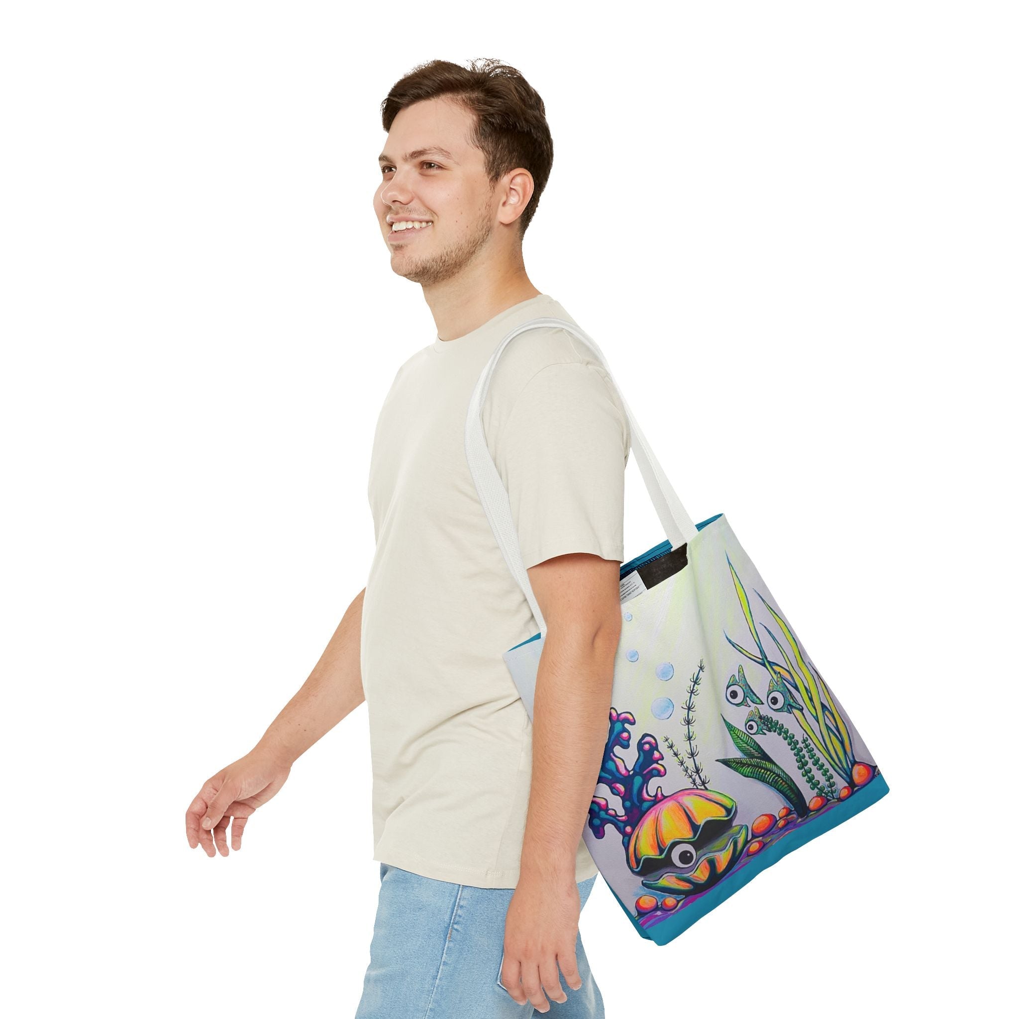 Premium Cyclops Clam Tote Bag, Original Artist Design, Reusable Shopping Tote,  Eco-Friendly