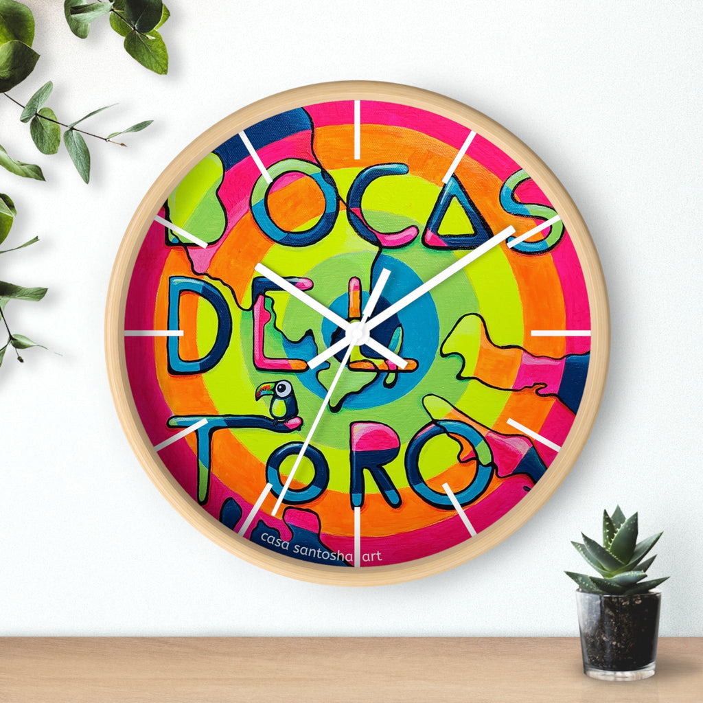 Bocas Del Toro Islands Pop Art Wall Clock