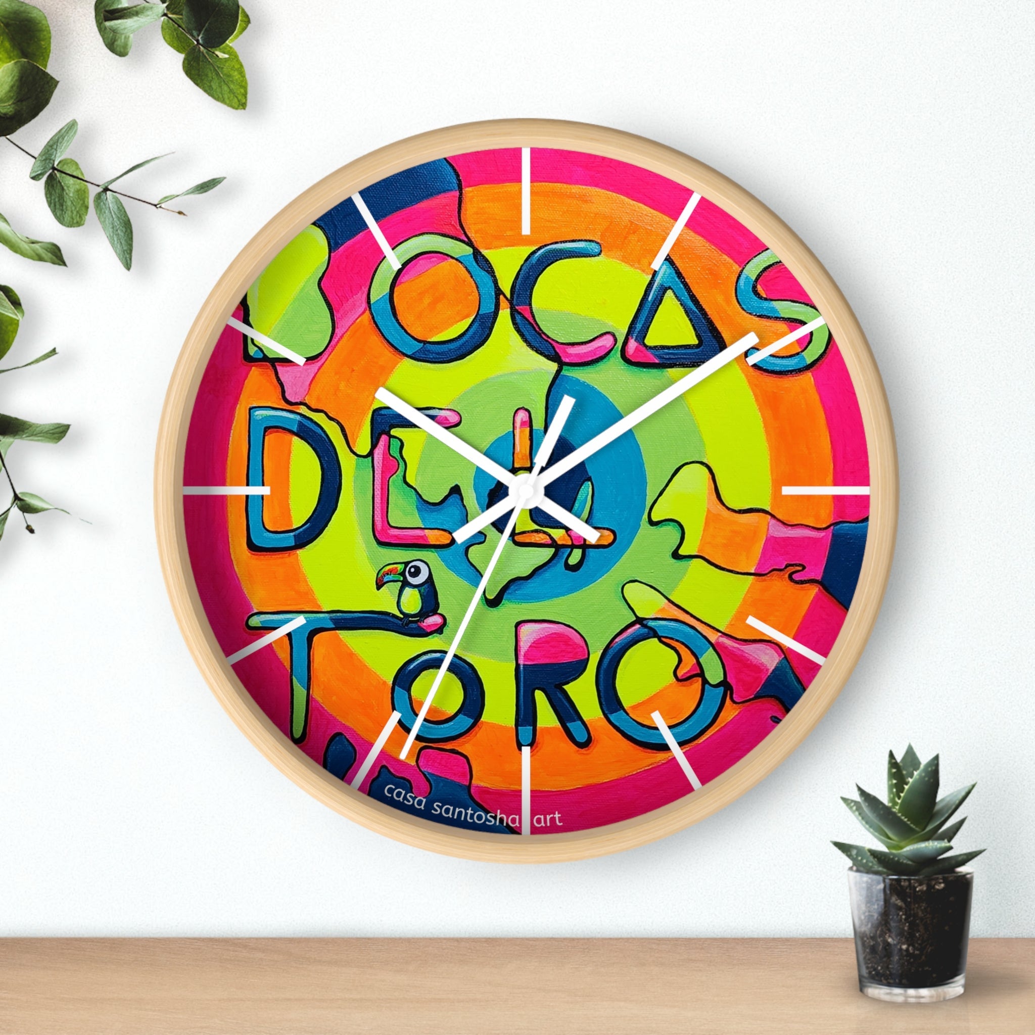 Bocas Del Toro Islands Pop Art Wall Clock