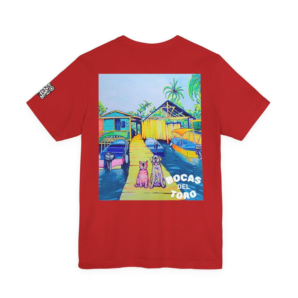 Unisex Cyclops Cat and Dog in Bocas Tee