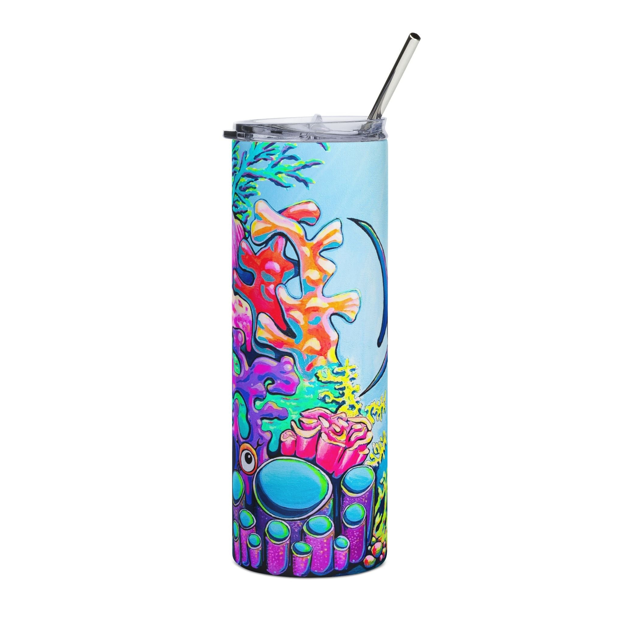 Cyclops Shark Stainless Steel Tumbler, 20oz | Fun Travel Mug, Eco-Friendly