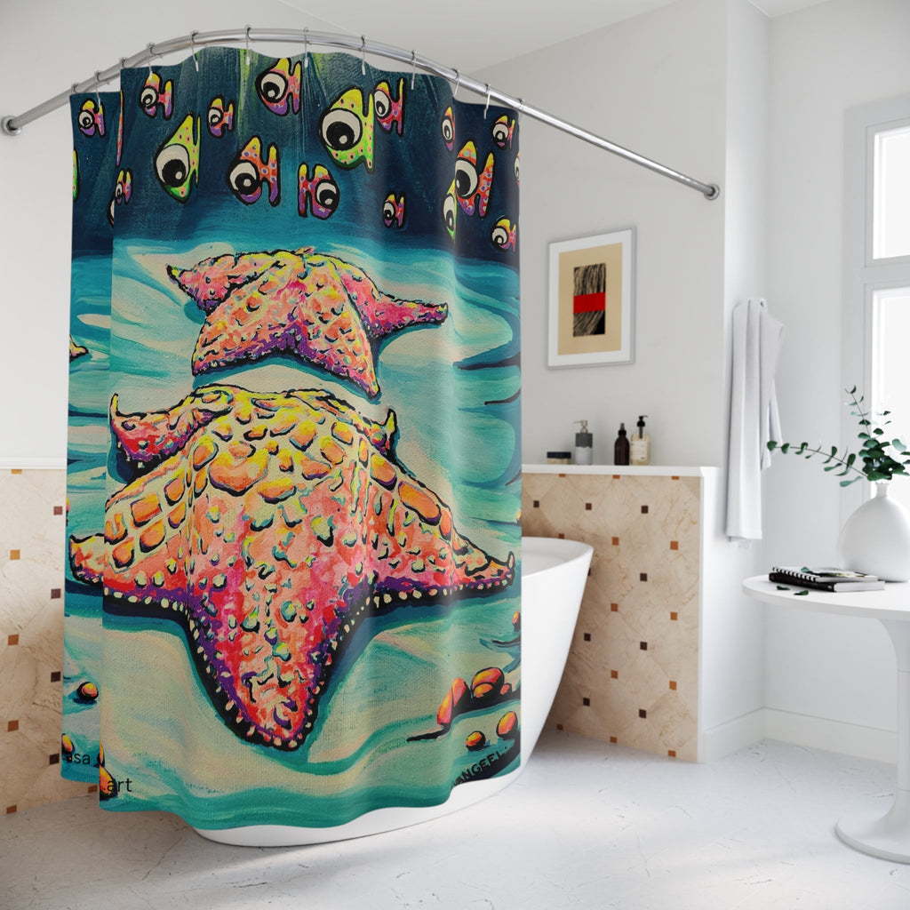 Cyclops Starfish Pop Art Shower Curtain