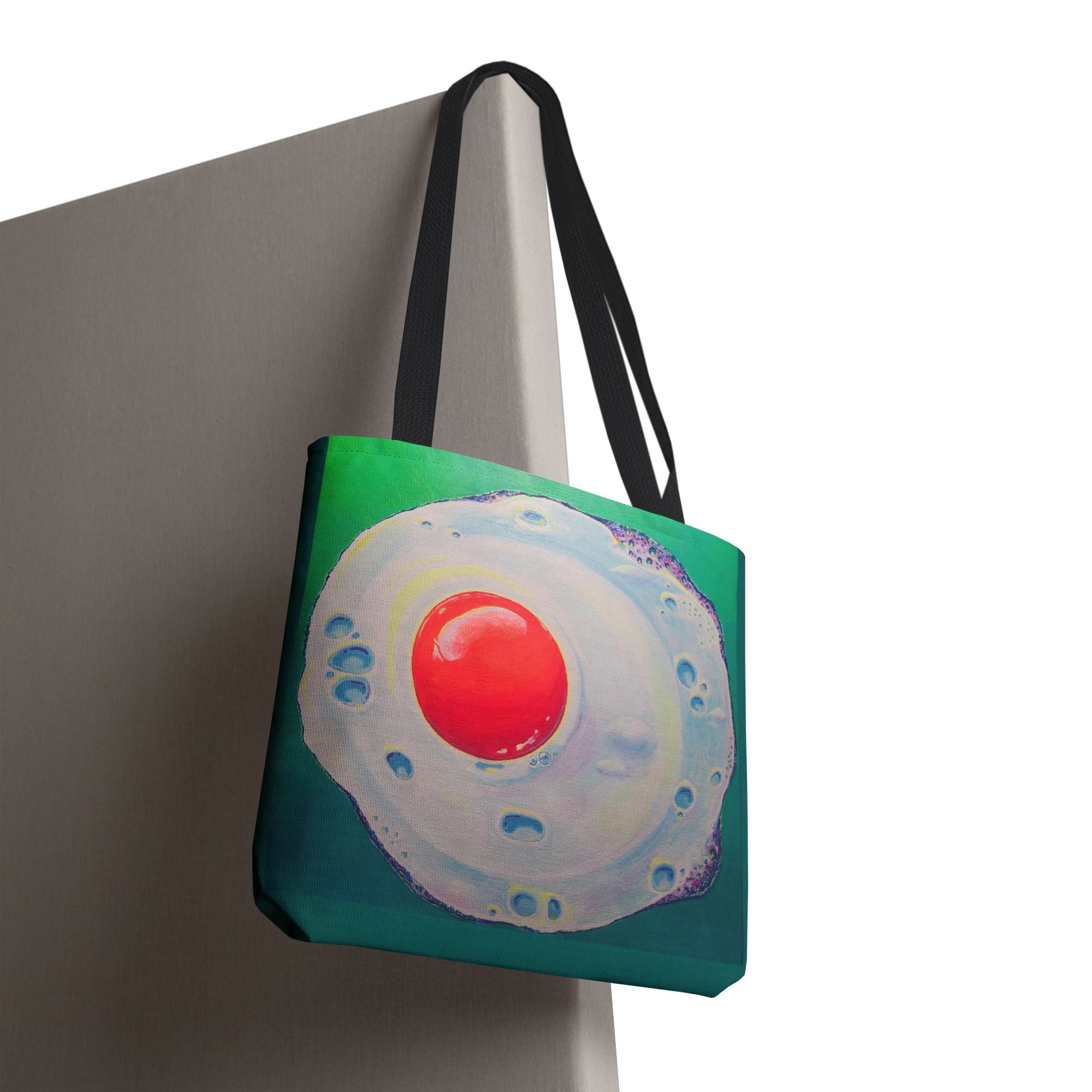 Premium Neon Fried Egg Tote Bag, Original Artist Design, Reusable Shopping Tote,  Eco-Friendly