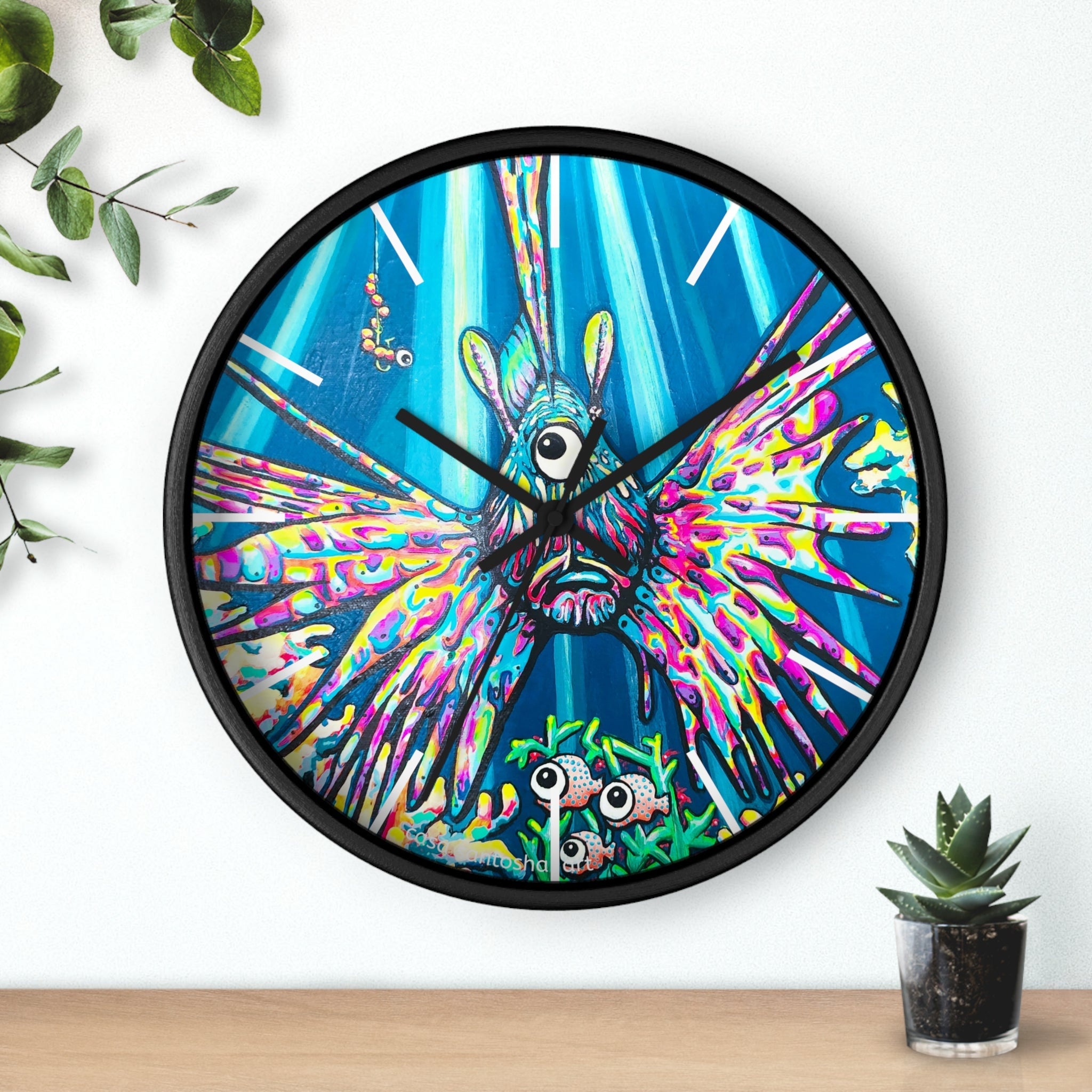 Cyclops Lionfish Pop Art Wall Clock