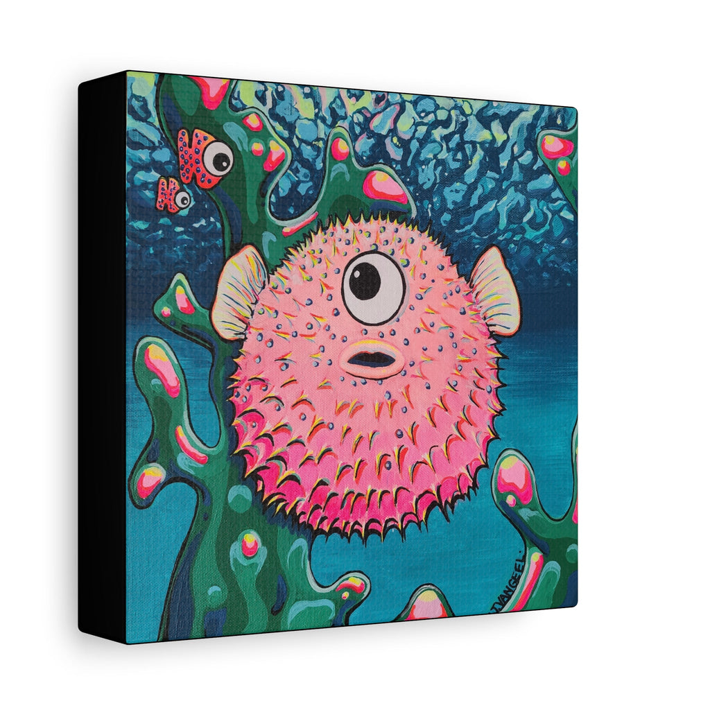 Cyclops Pufferfish Canvas Print, Home Decor Wall Art