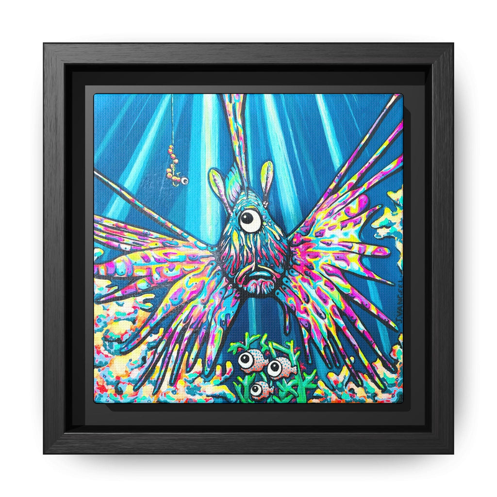Framed Cyclops Lionfish Canvas Print