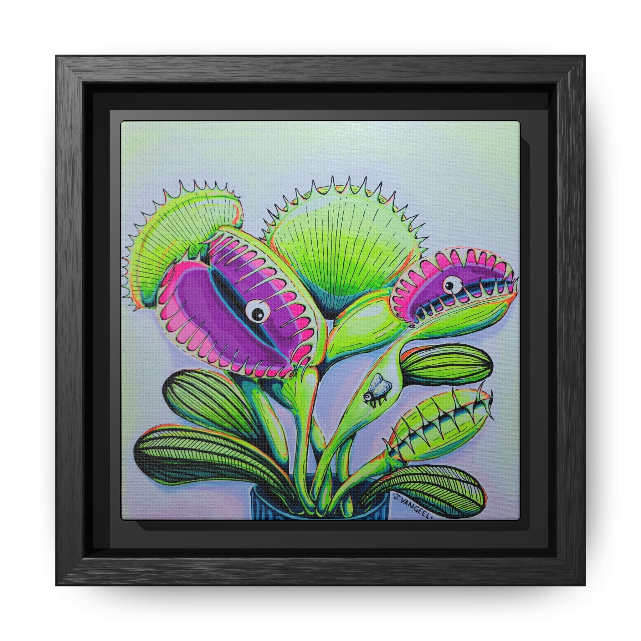 Framed Cyclops Venus Fly Trap Canvas Print