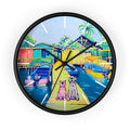 Cyclops Cat and Dog in Bocas Pop Art Wall Clock