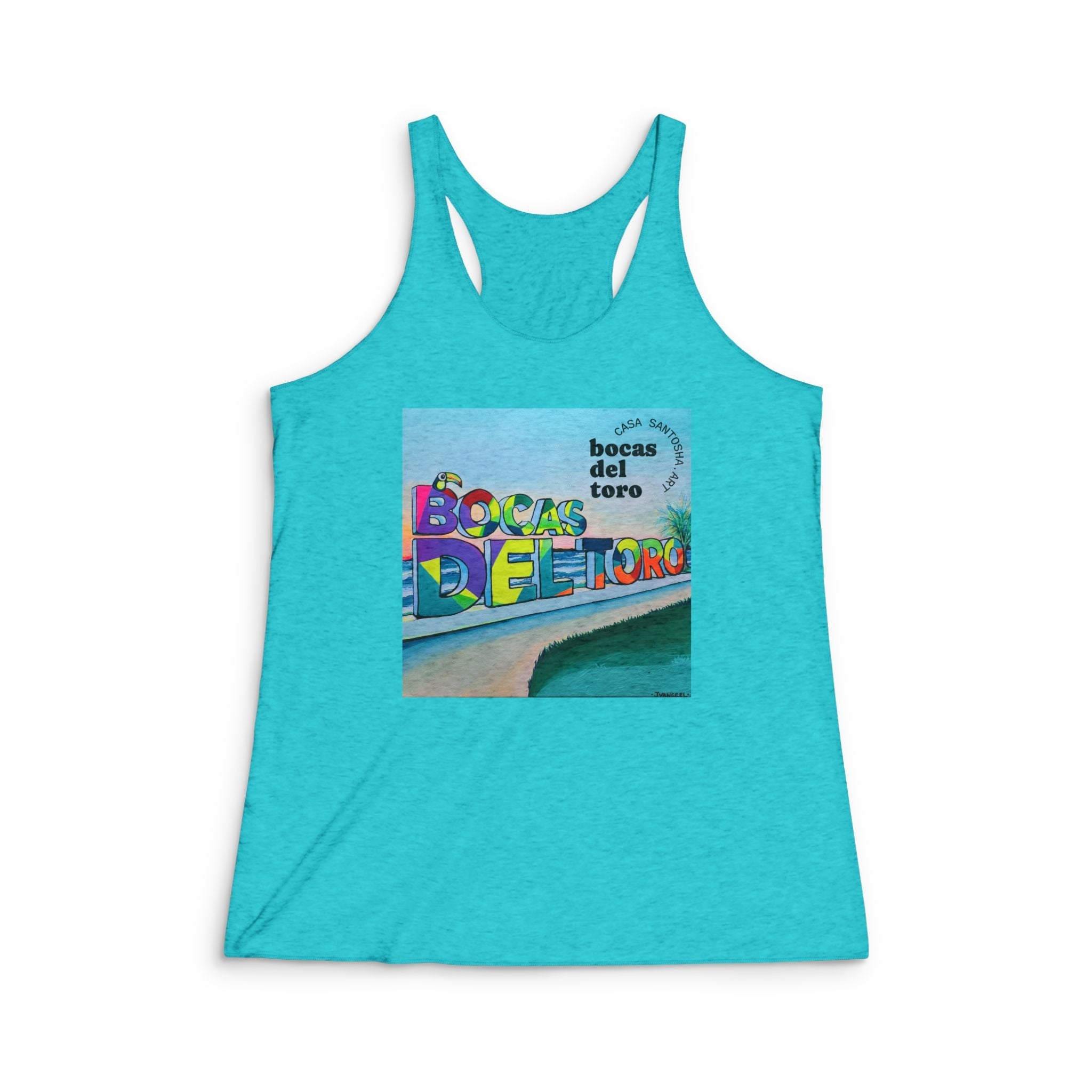 Women's Bocas Del Toro Sign Graphic Racerback Tank