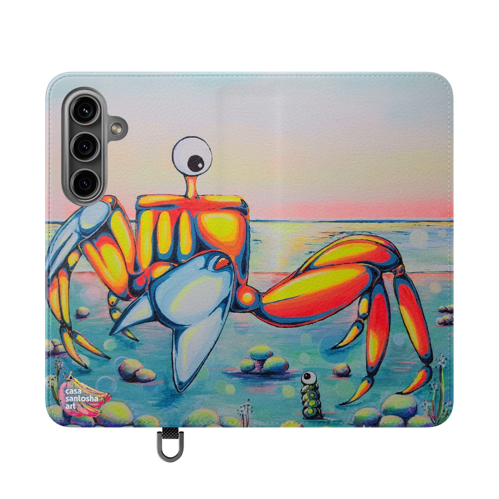 Cyclops Crab Flip Phone Case – Wallet Cover with Card Slots