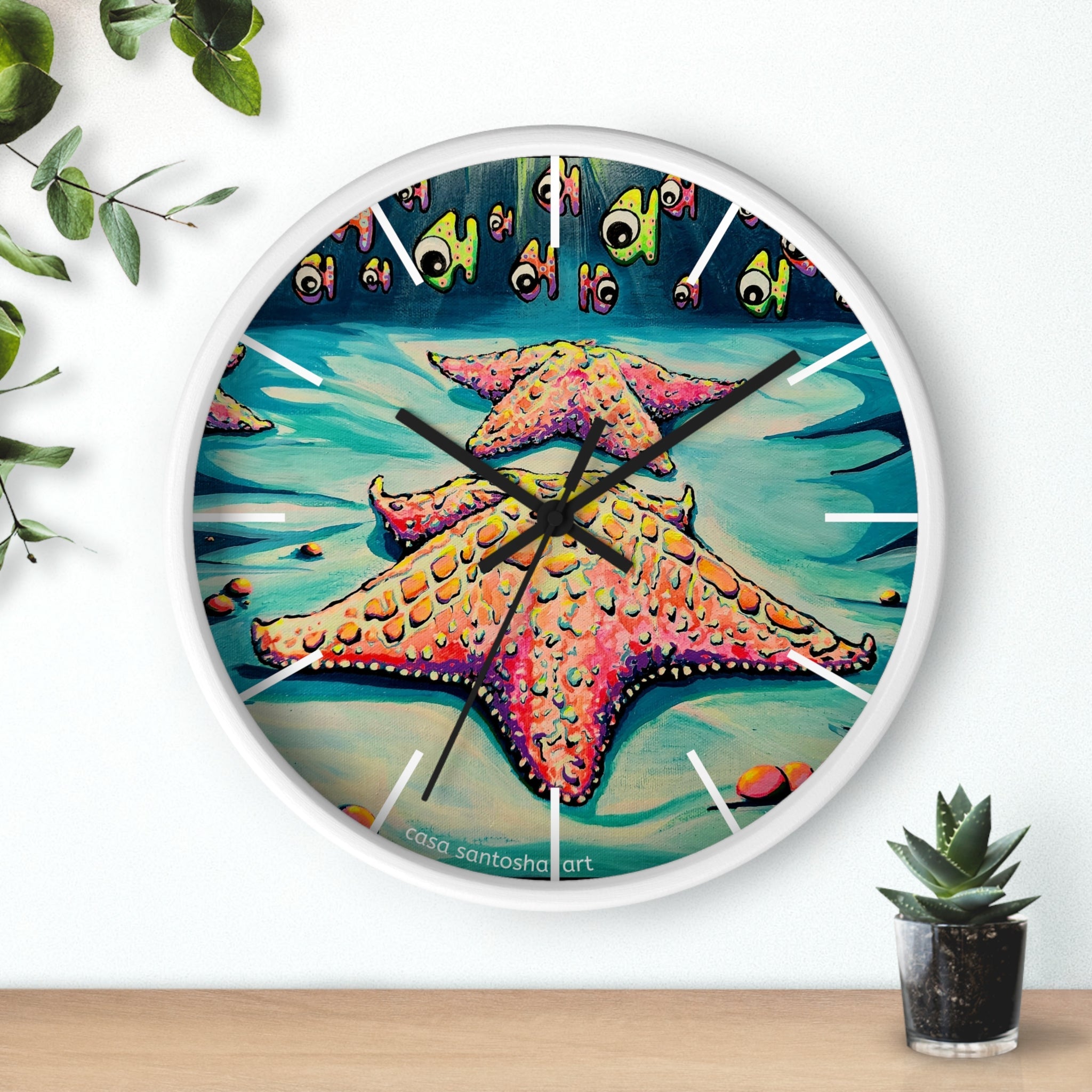 Cyclops Starfish Pop Art Wall Clock