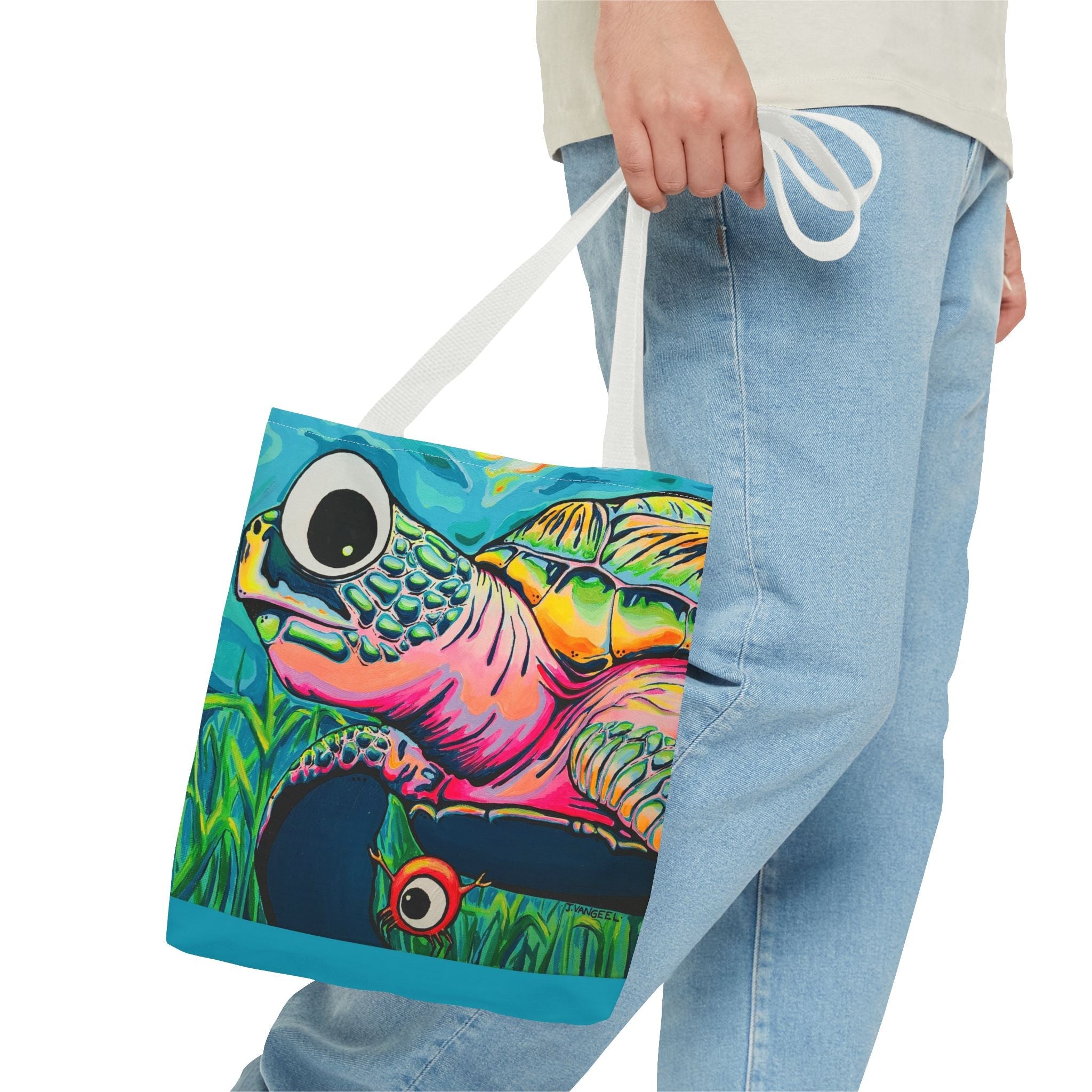 Premium Cyclops Turtle Tote Bag, Original Artist Design, Reusable Shopping Tote,  Eco-Friendly