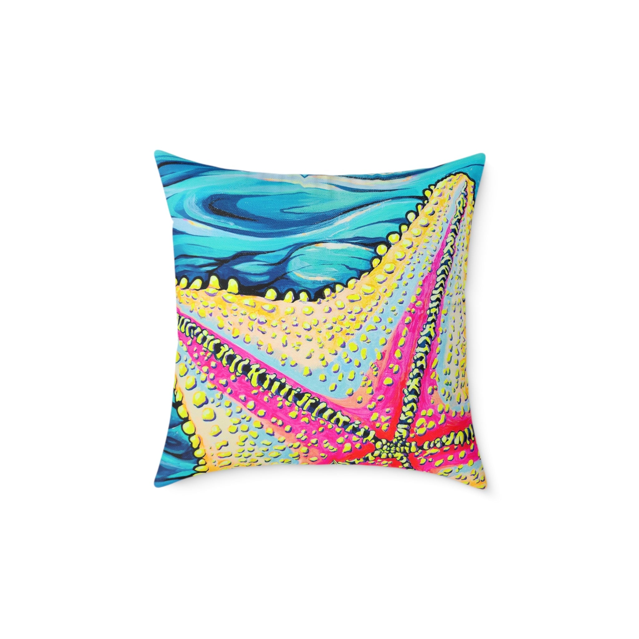 Starfish Beach Bocas Art Canvas Decorative Pillow
