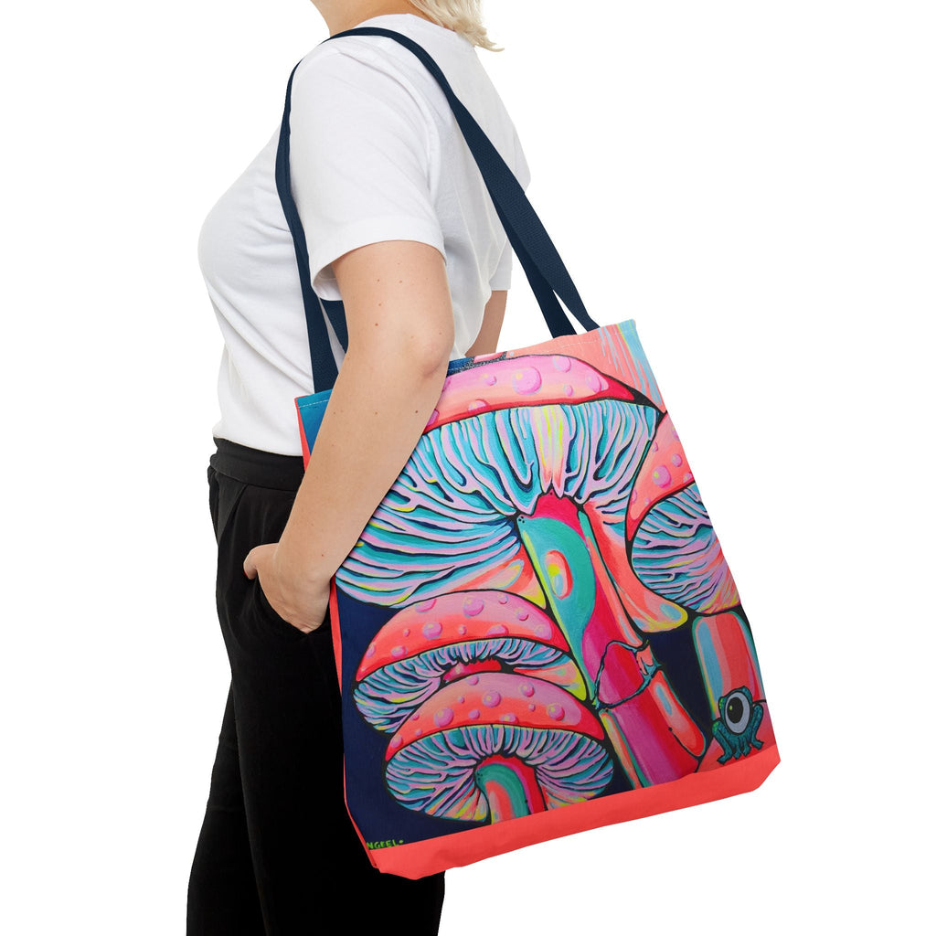 Premium Trippy Mushrooms Tote Bag, Original Artist Design, Reusable Shopping Tote, Eco-Friendly