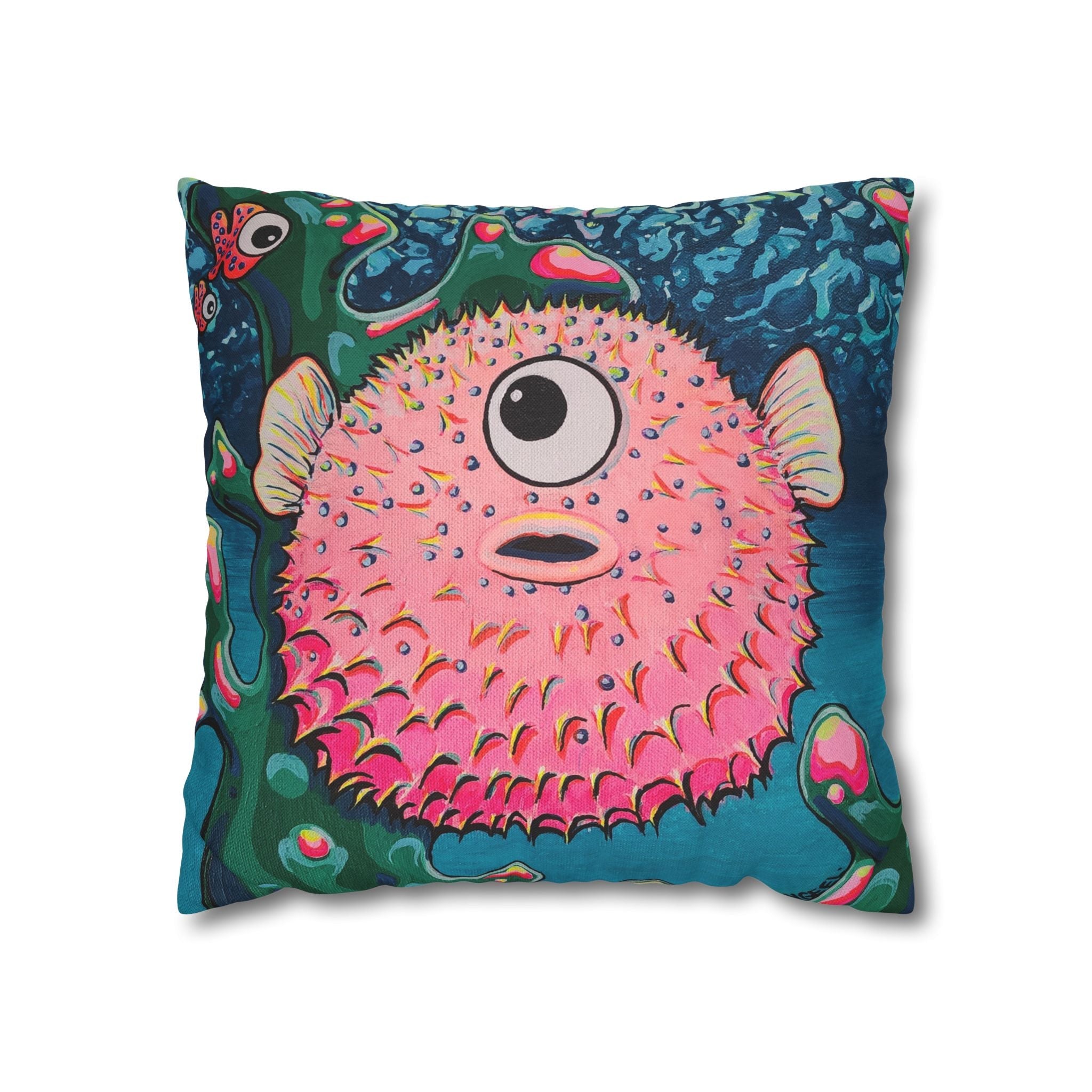 Cyclops Pufferfish Pillowcase, Cover Only