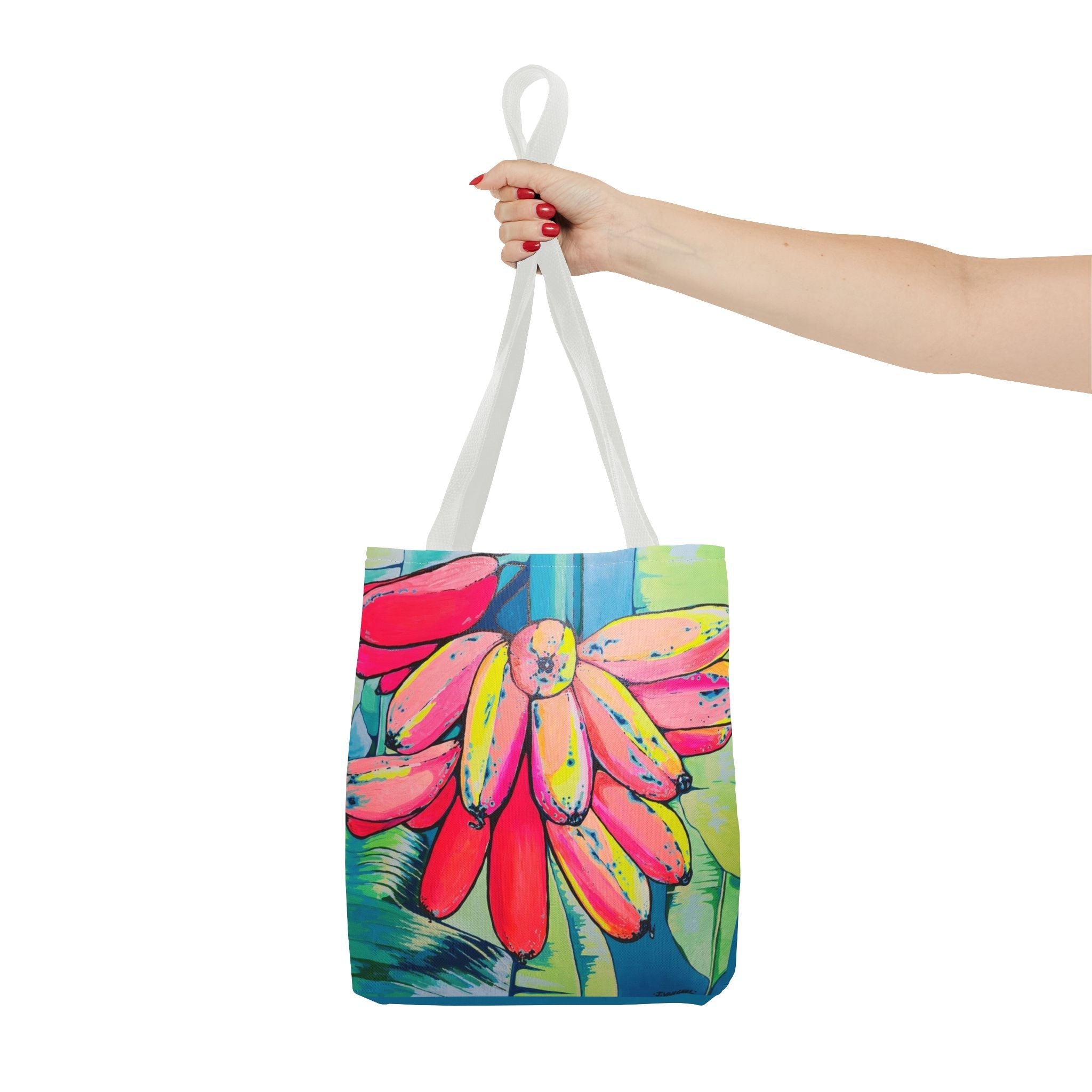 Premium Neon Primitivo Bananas Tote Bag, Original Artist Design, Reusable Shopping Tote, Eco-Friendly